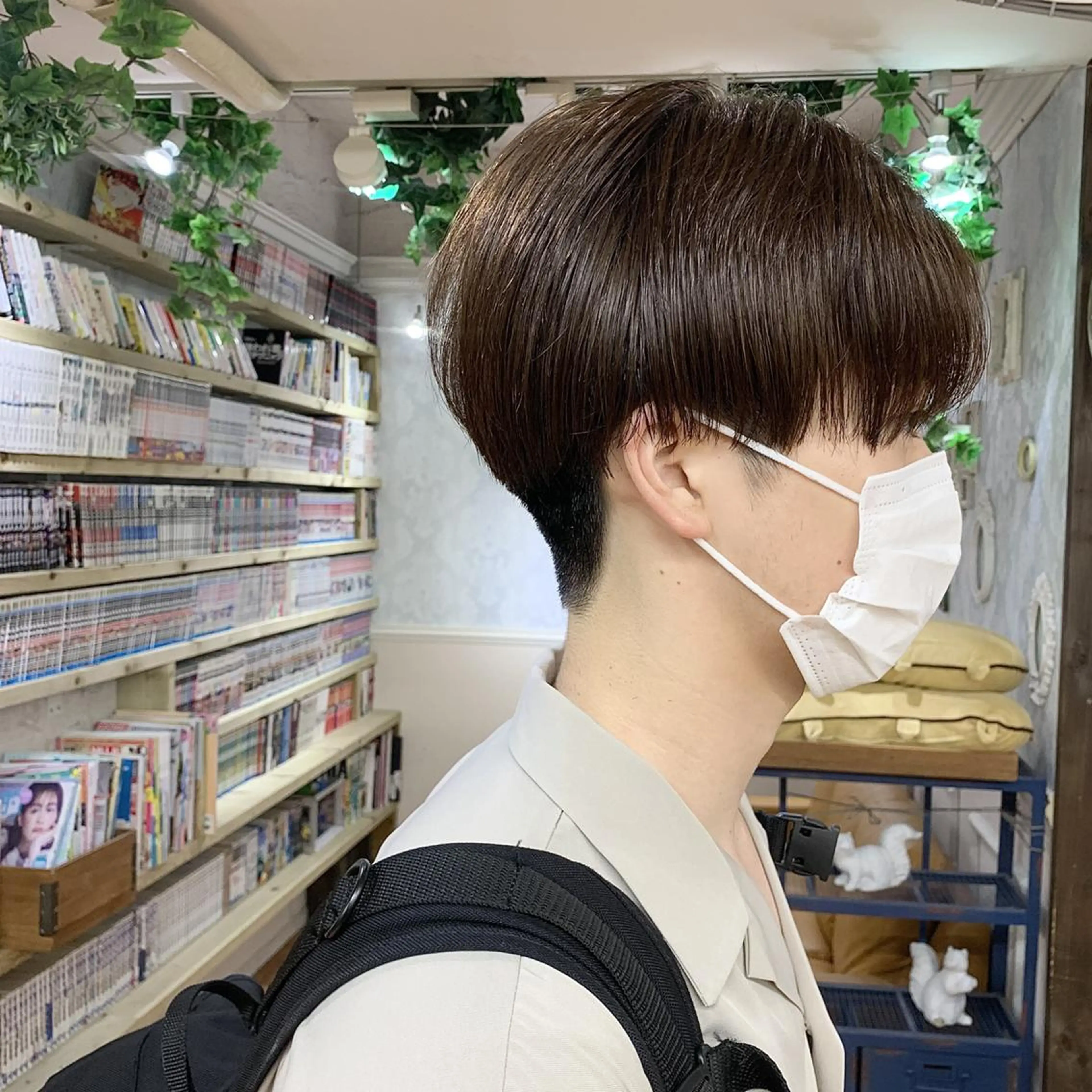 ショート メンズ センターパート 🌱小顔魅せショート 髪質改善カラー/泉綺のヘアスタイル