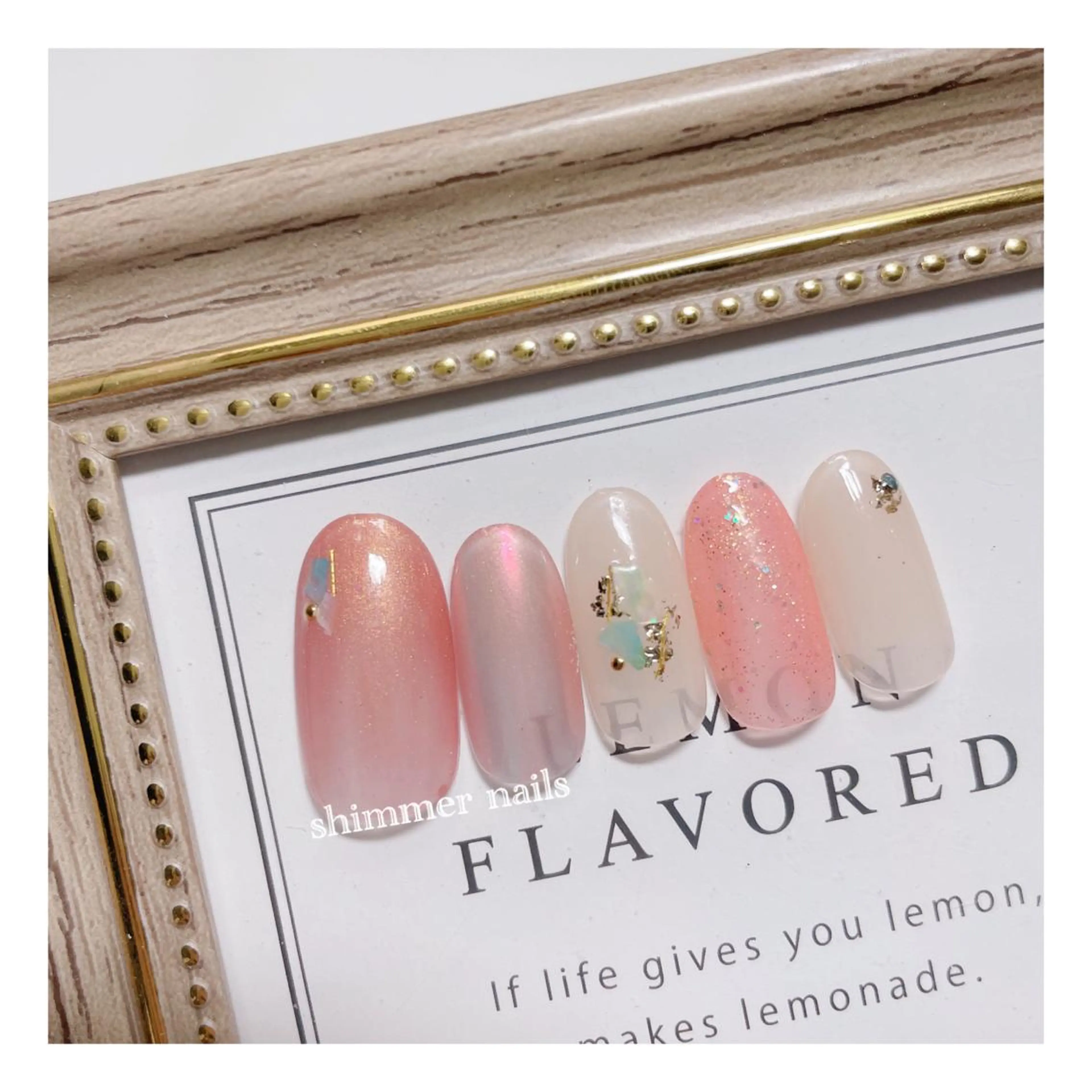 ネイル ブルー shimmer nailsのネイルデザイン