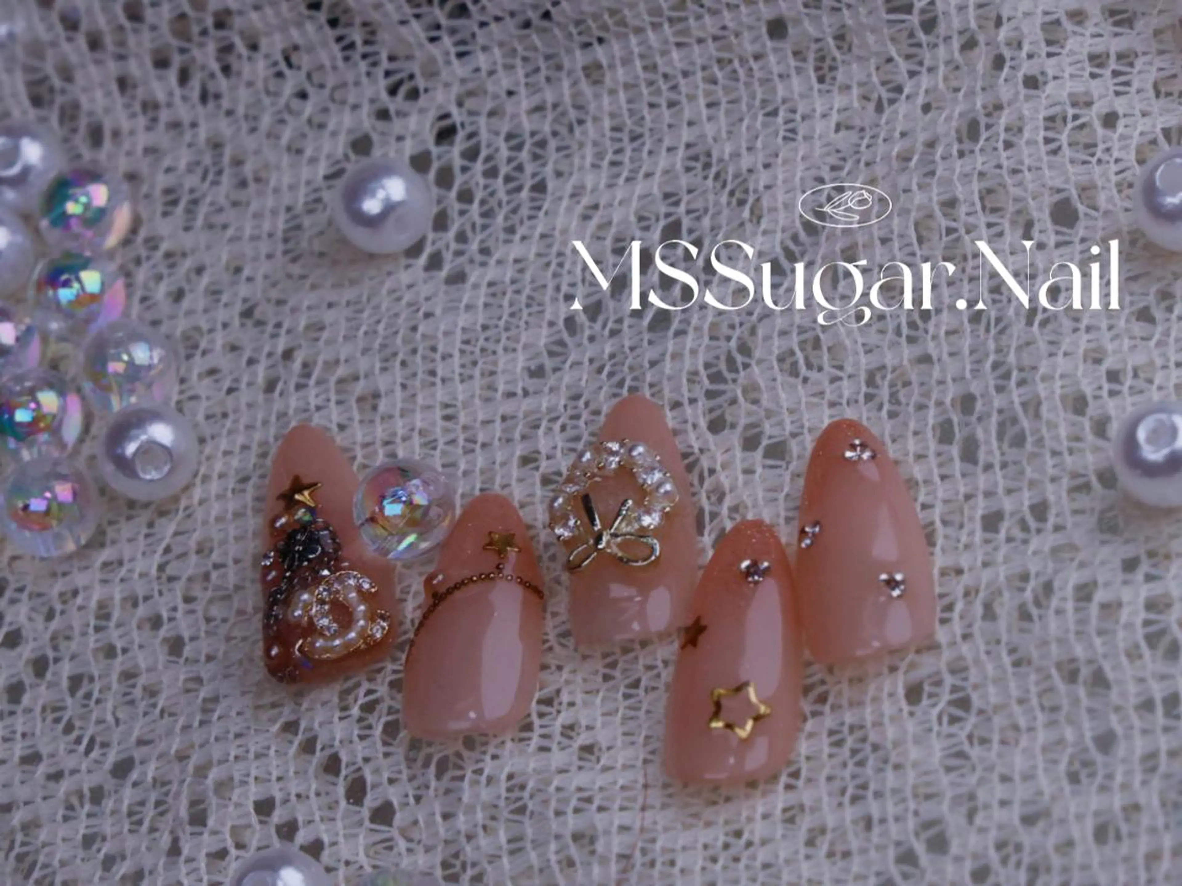 ネイル ハロウィン ロングネイル マグネットネイル スカルプネイル ネイルチップ MSSugar Nailのネイルデザイン