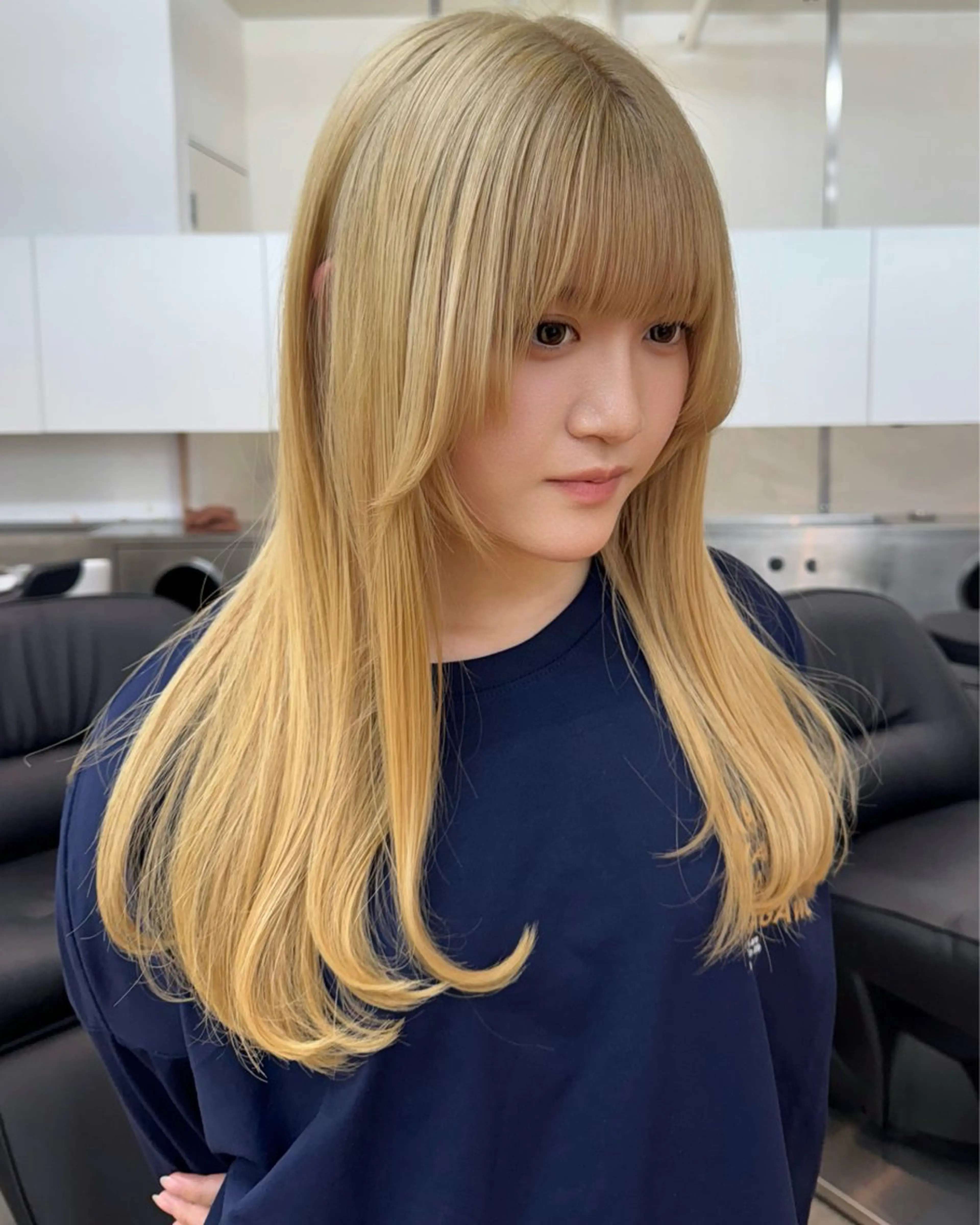 ミディアム カラー カラー特化型美容師 保住のヘアスタイル