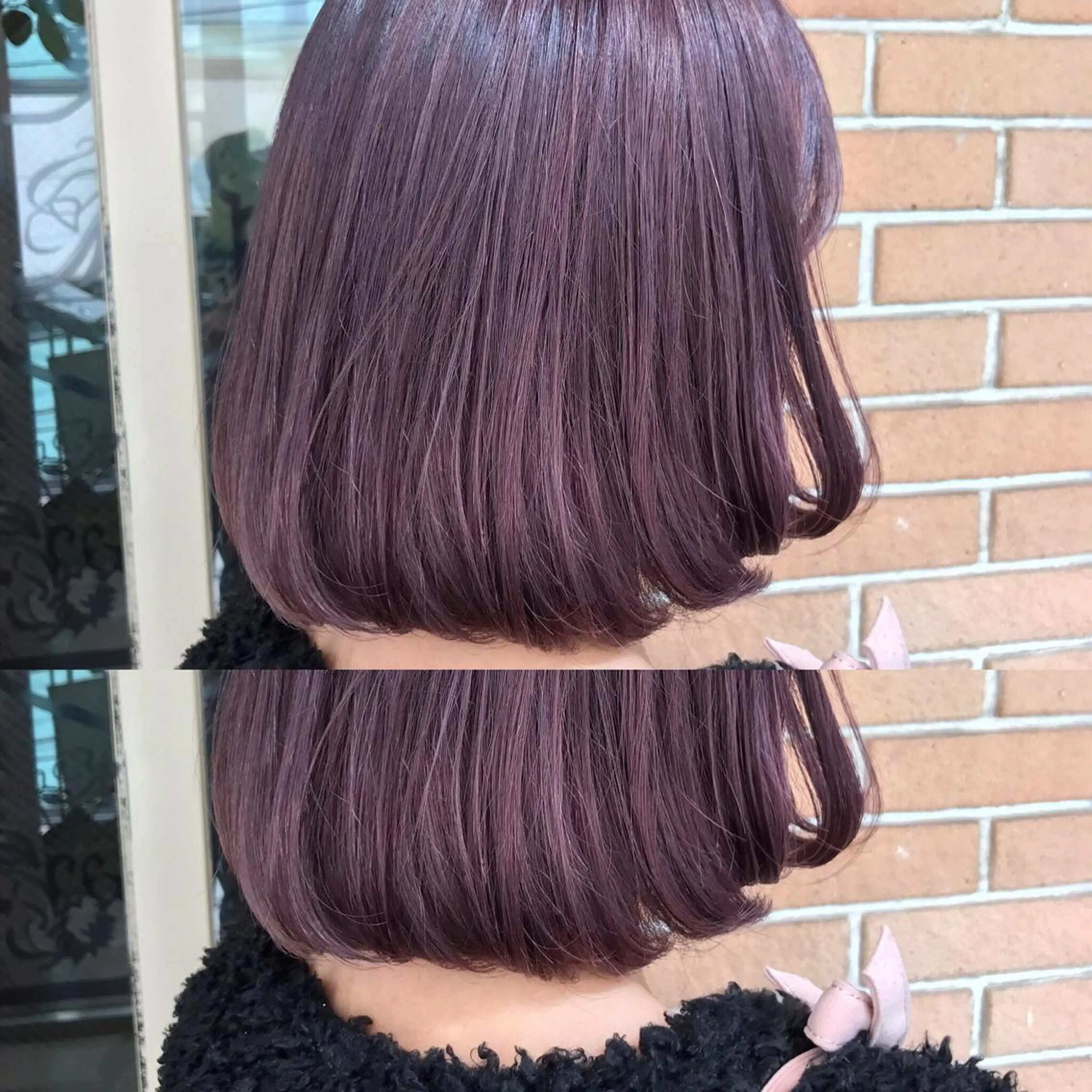 ショート カラー アッシュ ダブルカラー パープルカラー パープルアッシュ サロンドミルク 原宿のヘアスタイル