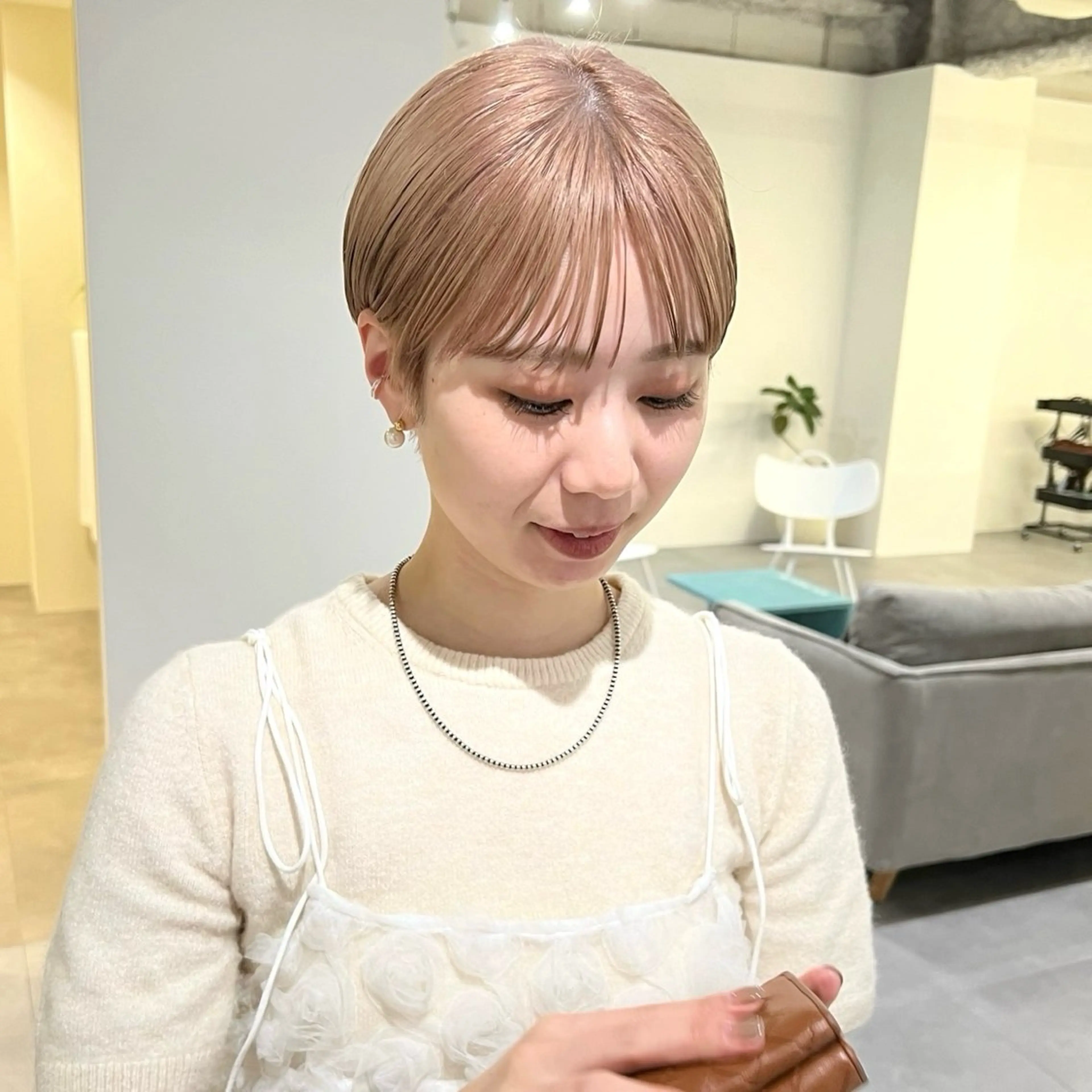 ショート カラー ハイトーンカラー ショートヘア ナチュラルヘア/ 似合わせ/三宅 昌太のヘアスタイル