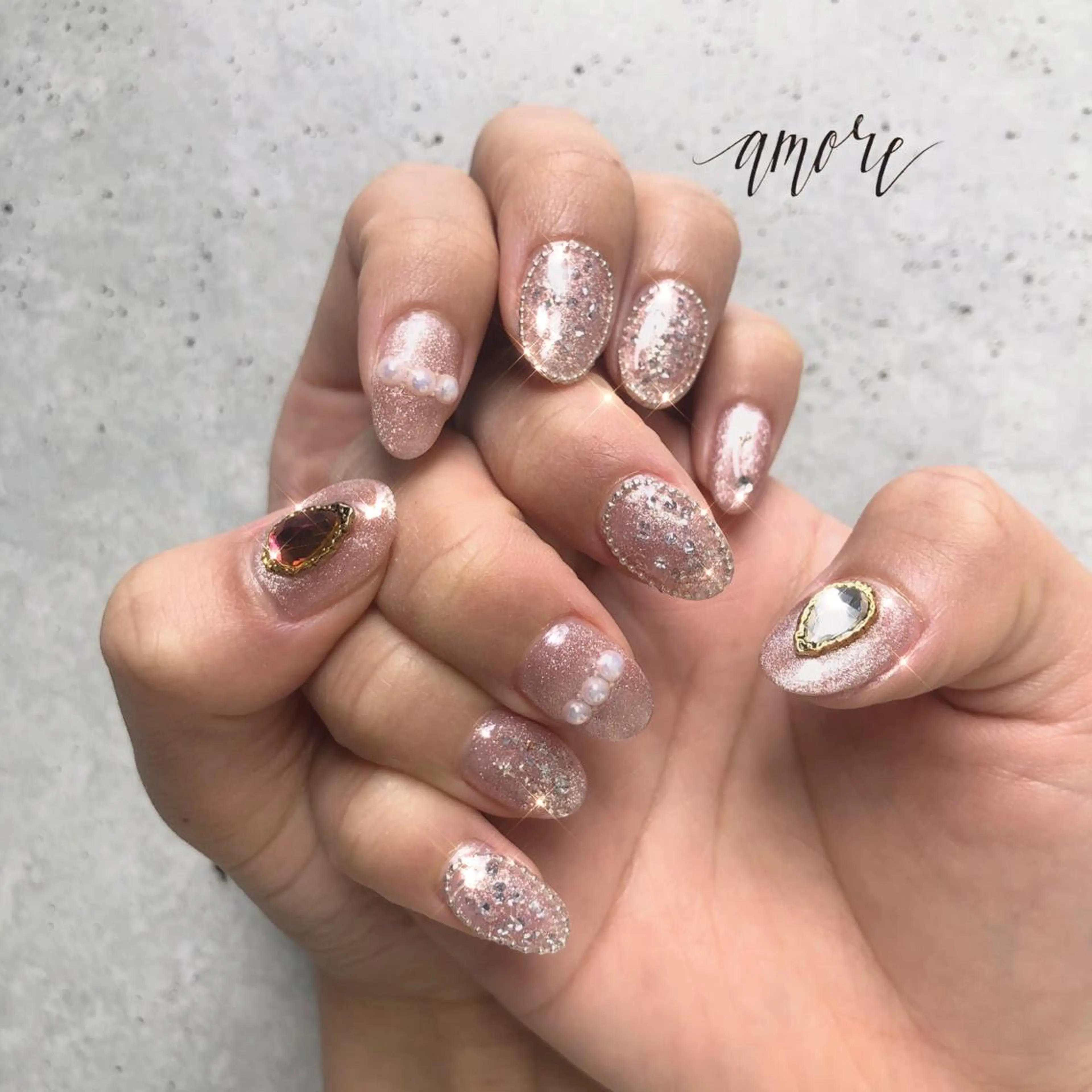 ネイル ジェルネイル キラキラネイル 韓国ネイル マグネットネイル ミラーネイル You kyehwaのネイルデザイン