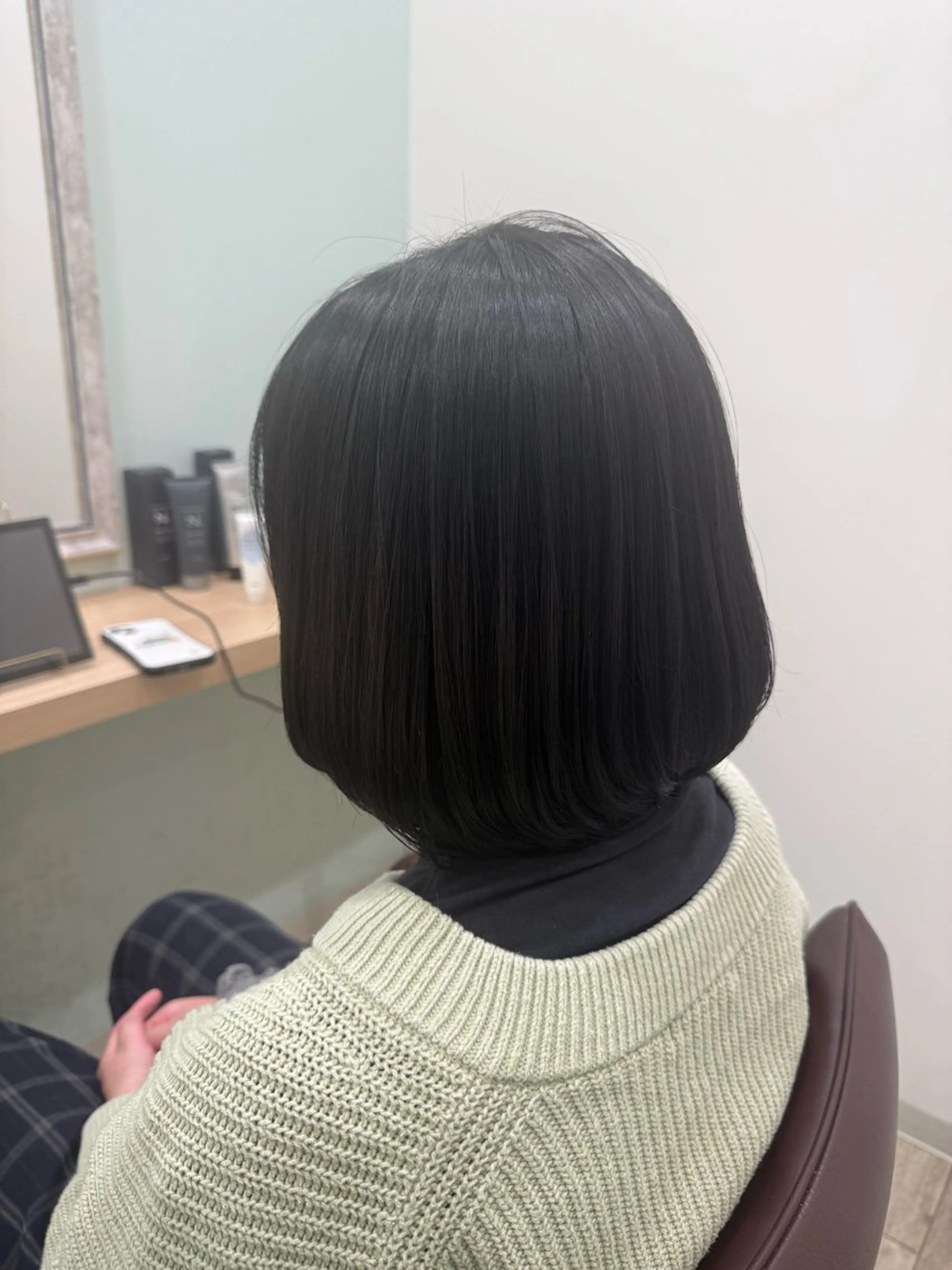 ミディアム ボブレイヤー ボブ レイヤーカット カット 伊藤 優里のヘアスタイル