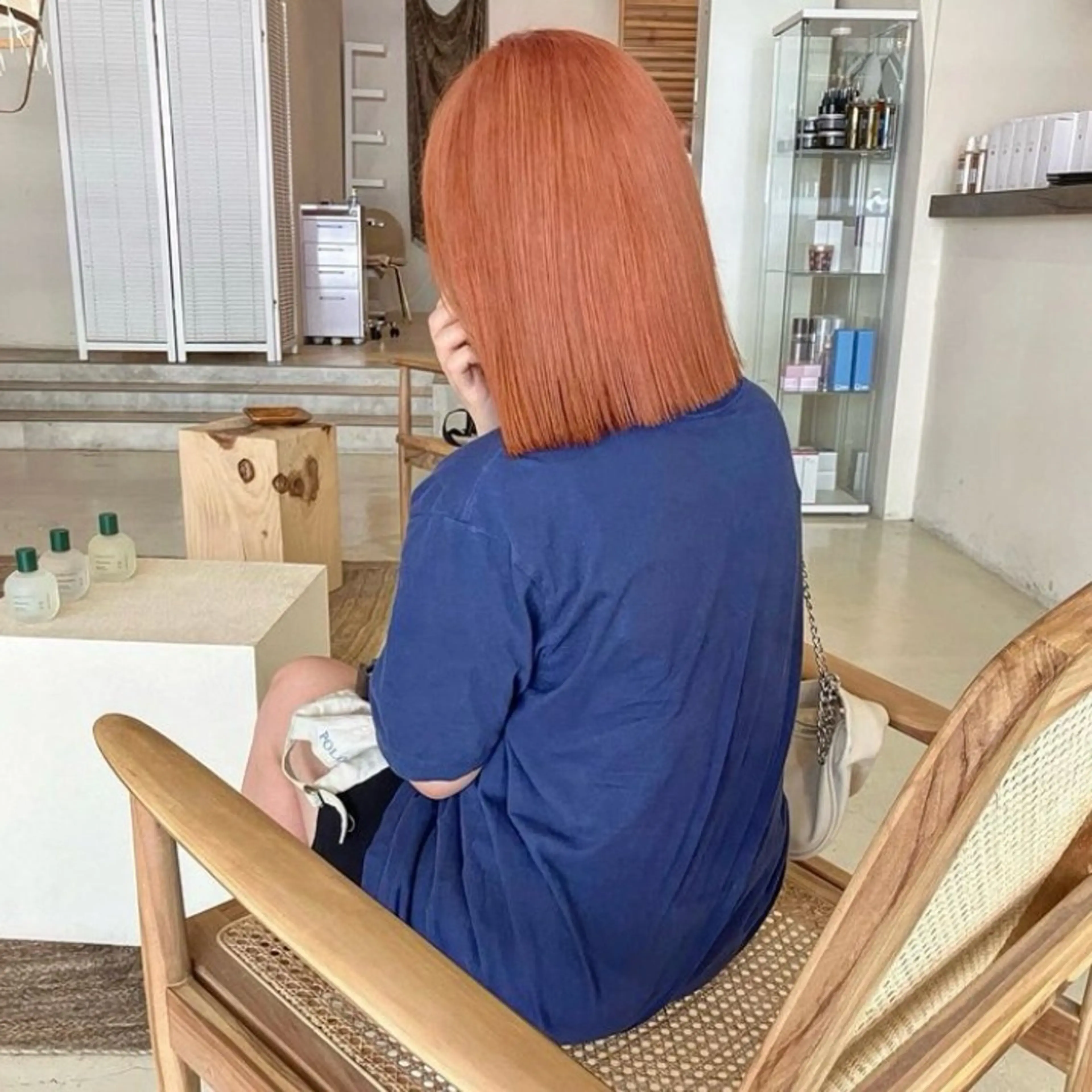 ミディアム カラー カット 縮毛矯正 トリートメント 🌱大人ハイトーン RENのヘアスタイル