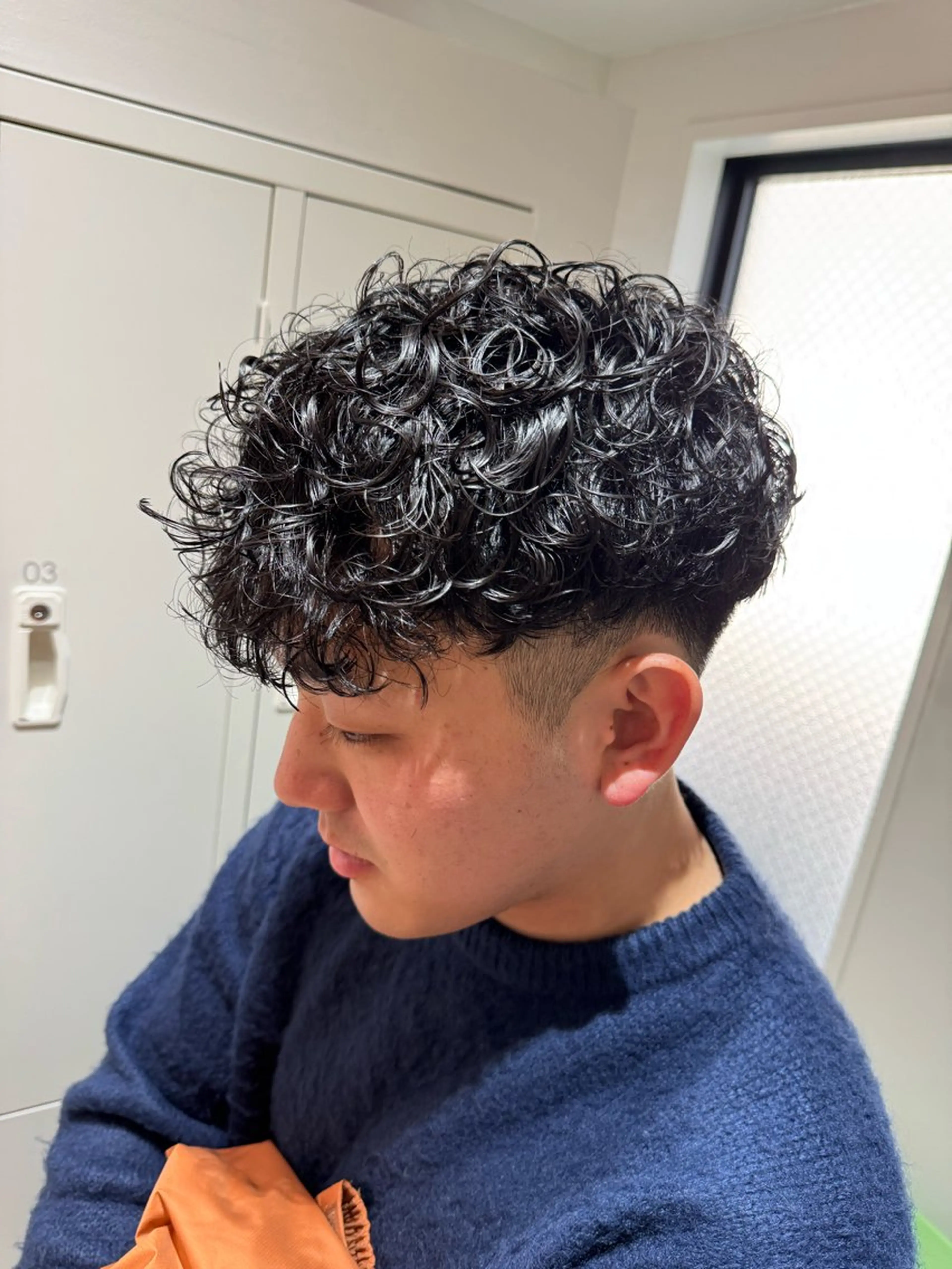 パーマ メンズ スペインカール カット パーマ 大宮メンズ特化/パー マ職人/小川藍人のヘアスタイル