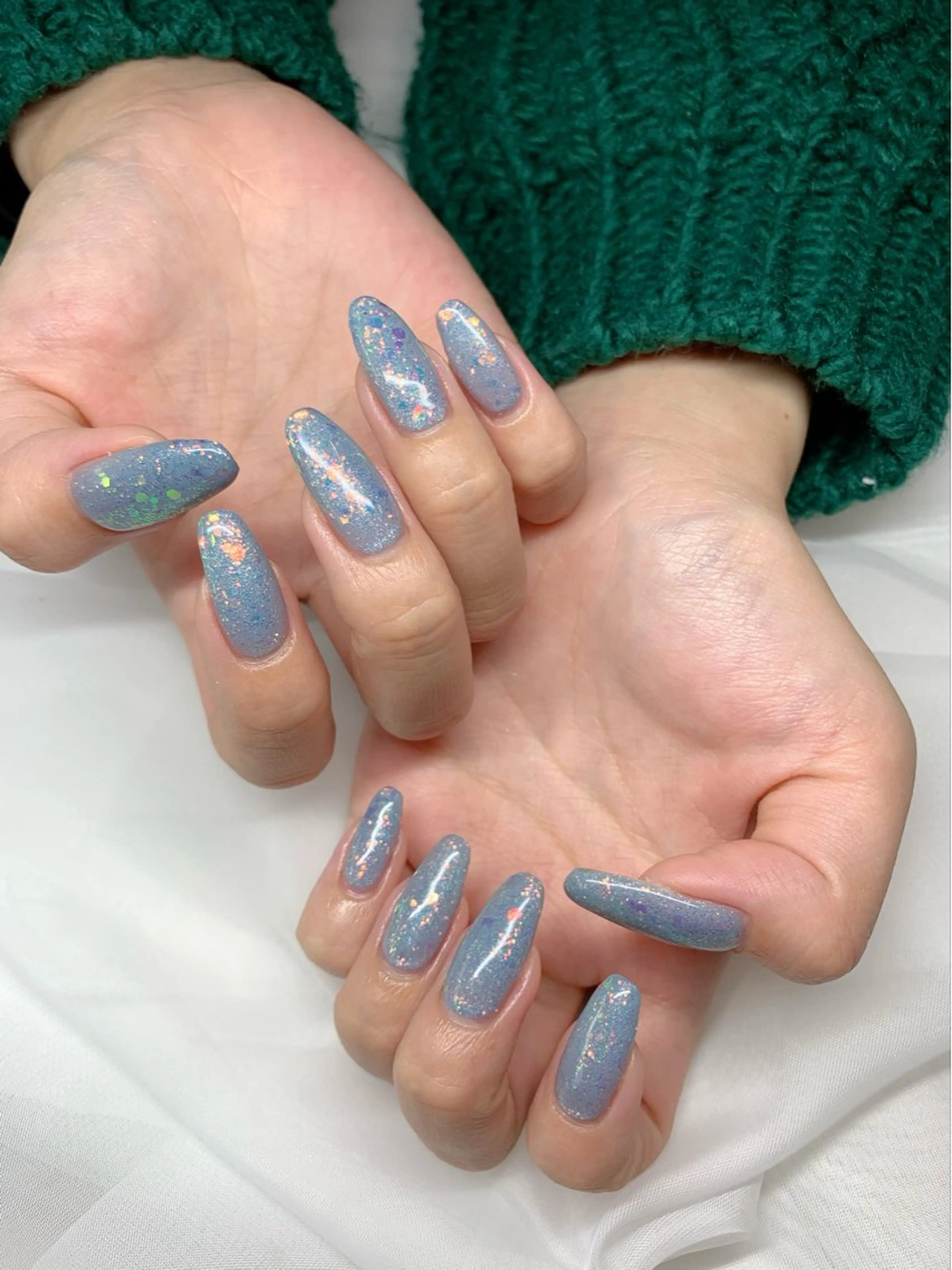 ネイル ラメ(グリッター) ワンカラーネイル ハンドネイル Lucid Fleur Amiのネイルデザイン