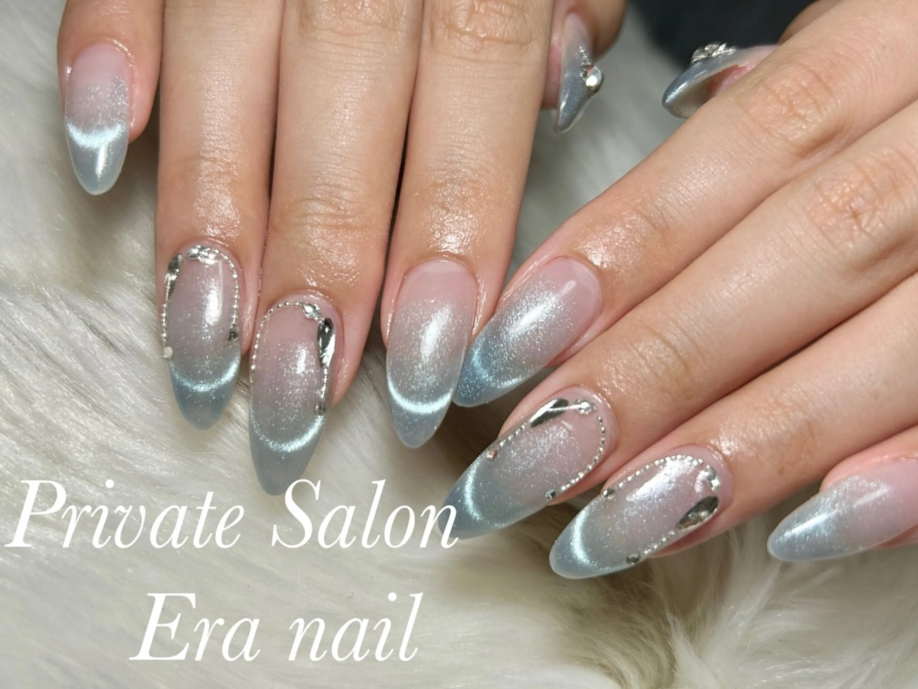 ネイル グラデーション マグネットネイル ハンドネイル Era nailのネイルデザイン