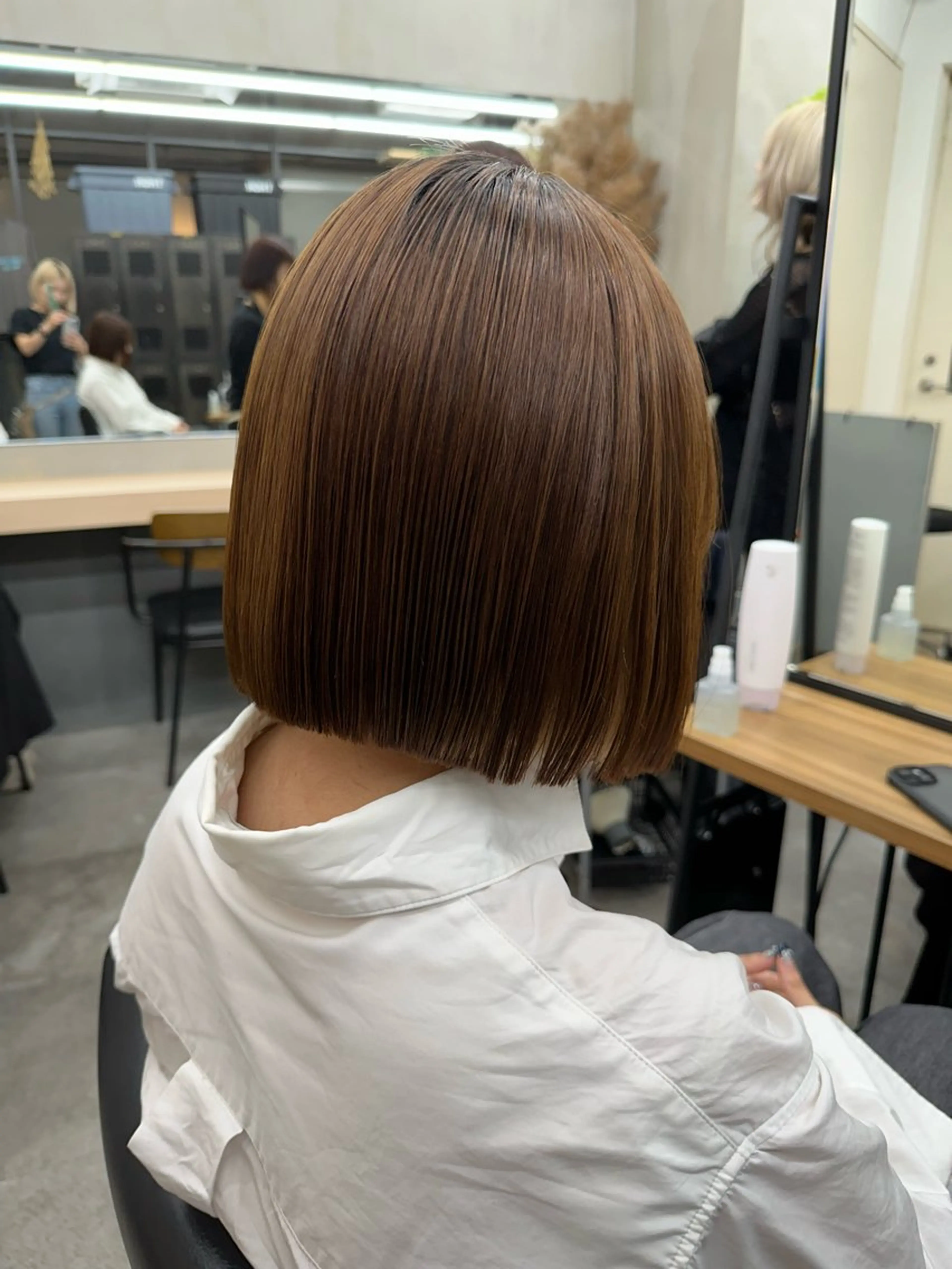 ショート カット 縮毛矯正 トリートメント 髪質改善/美髪矯正/ 小顔ボブNANAのヘアスタイル