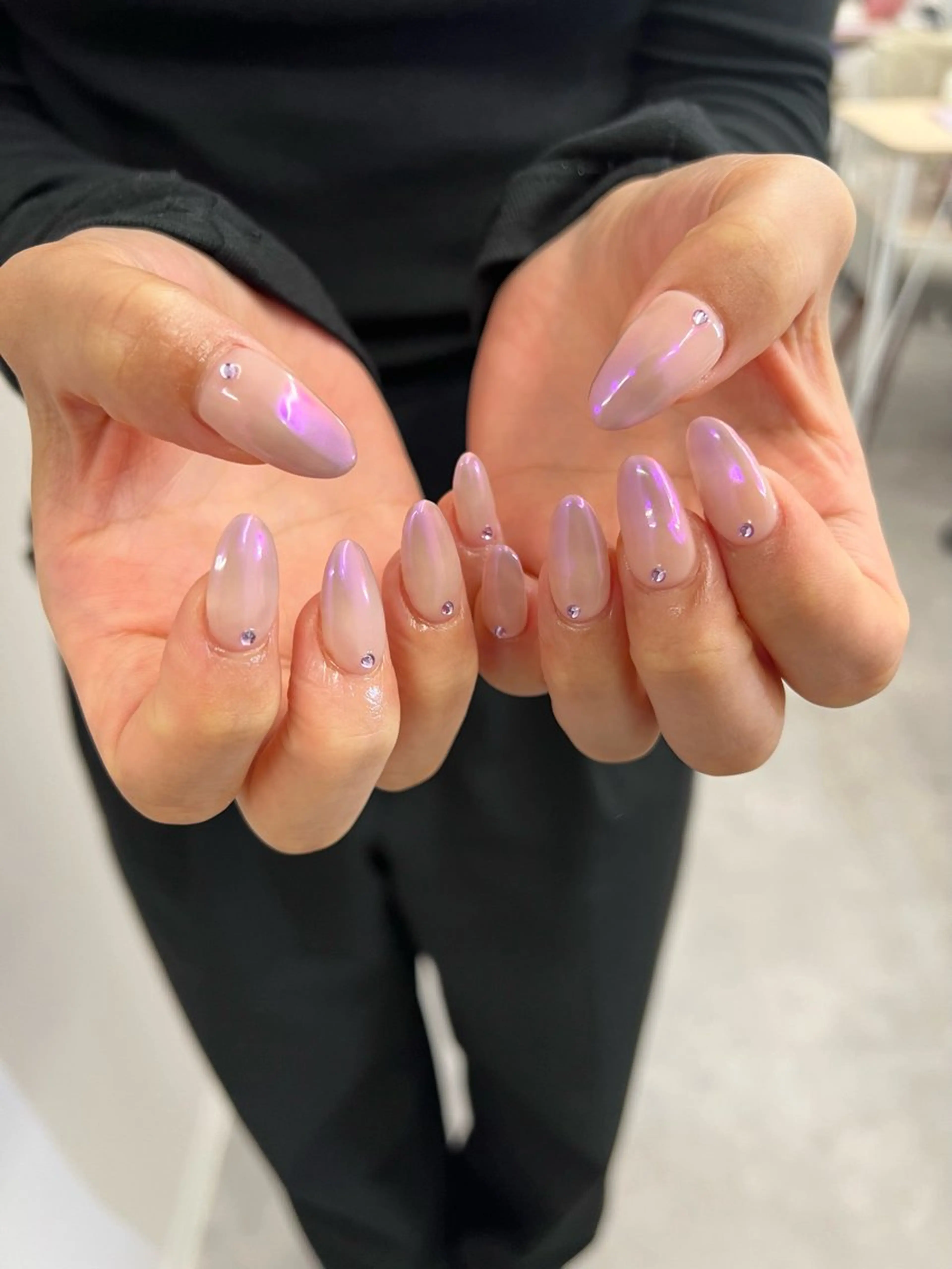 ネイル ジェルネイル グラデーション マグネットネイル ニュアンスネイル パラジェル ハンドネイル ハンドケア Bana_ Nailのネイルデザイン