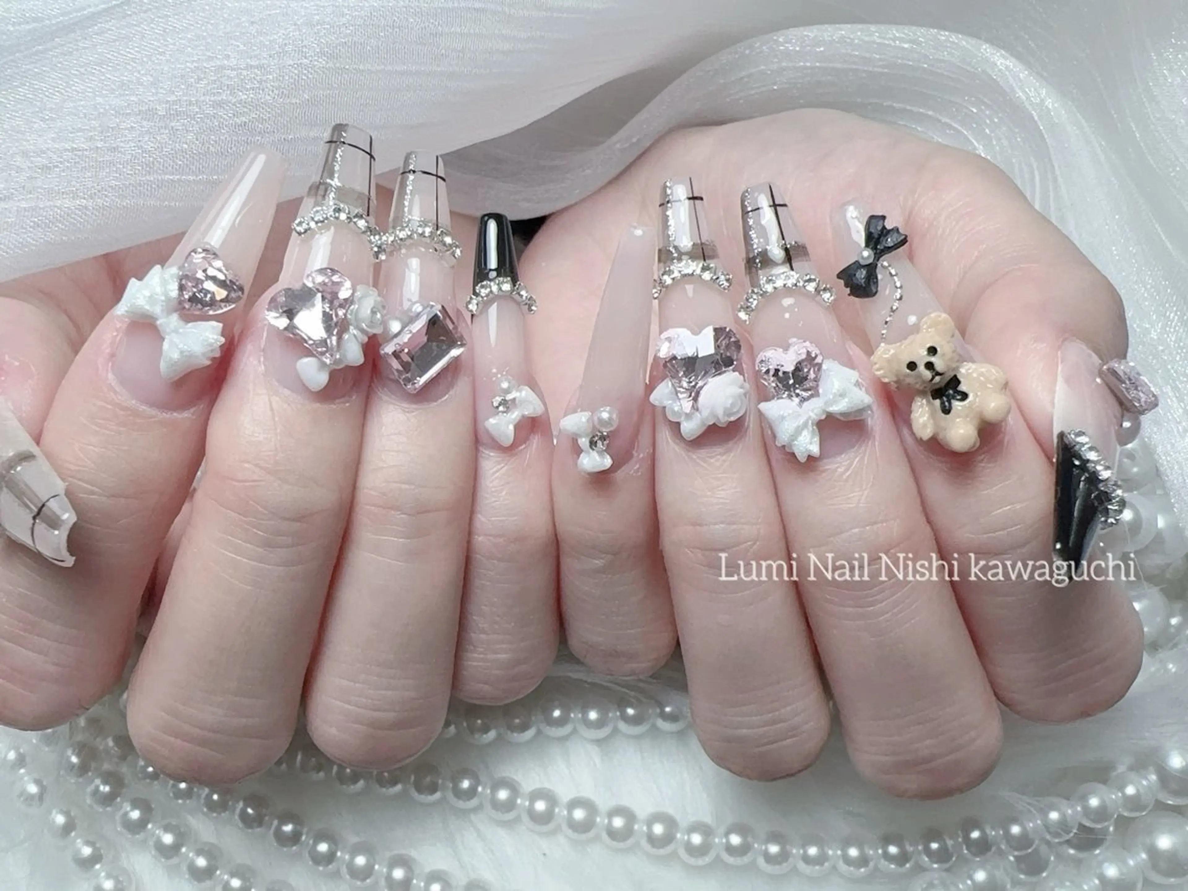ネイル フットネイル ジェルネイル キラキラネイル オフィスネイル ピンク Lumi Nail Salonのネイルデザイン