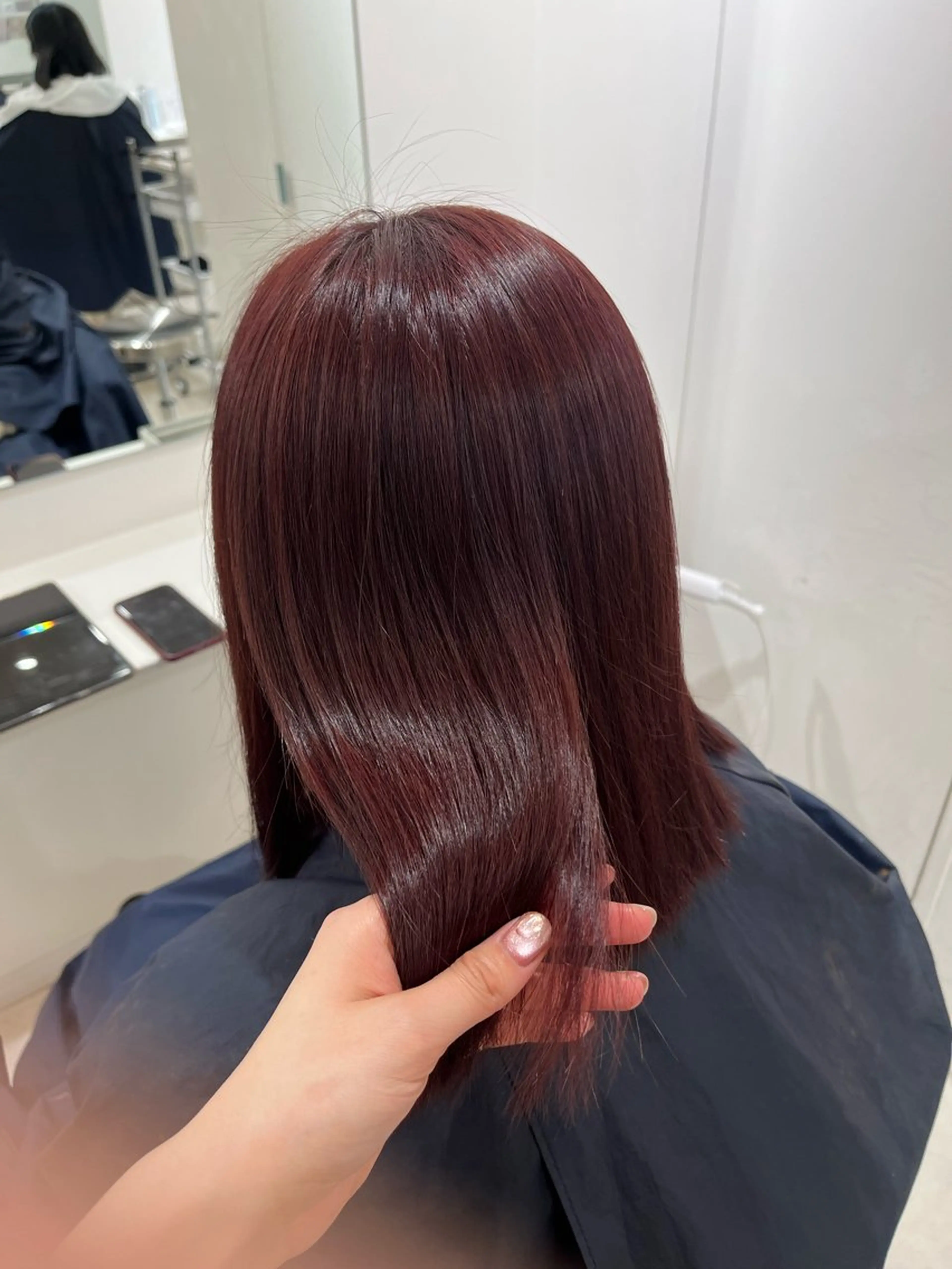 ミディアム カラー ブリーチ ピンクカラー ParveMix￤ 大賀さつき🍨🤍のヘアスタイル