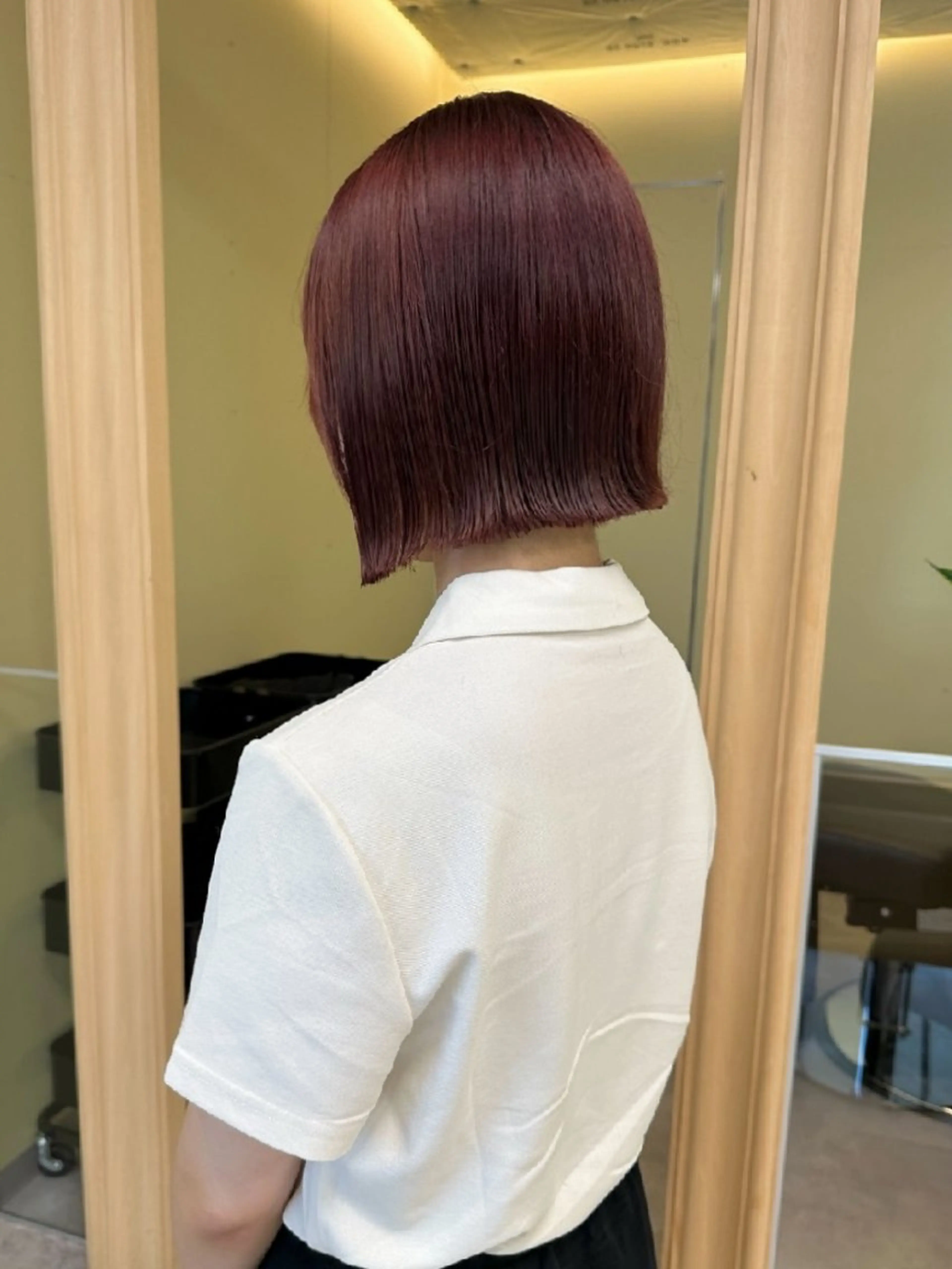 ショート カット ヘアカラー トリートメント 新宿×扱いやすいボブ /ボブ専門TAMEのヘアスタイル