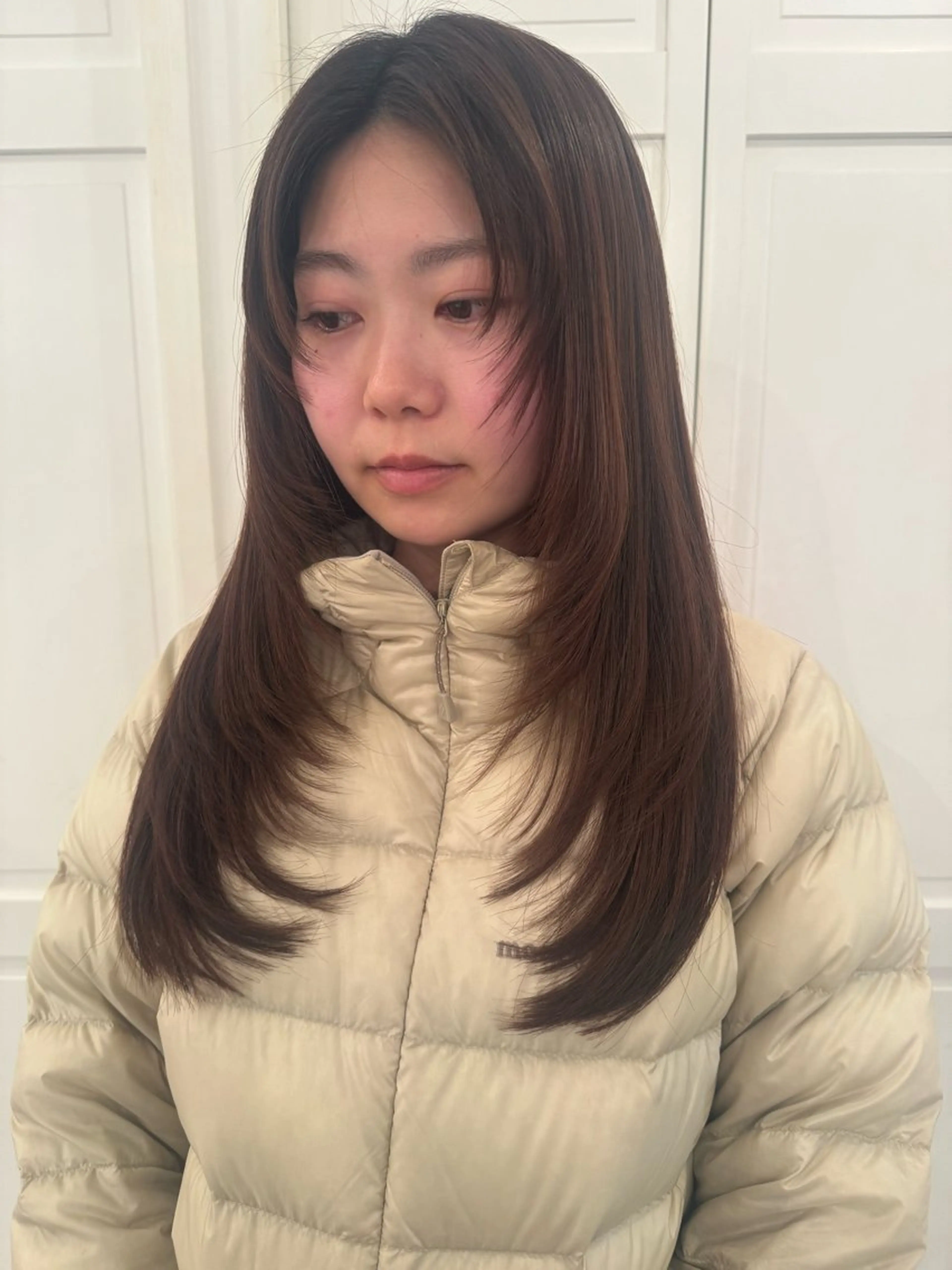 ロング カラー カット ヘアカラー ブリーチカラー🎀 韓国風/寺門美優のヘアスタイル
