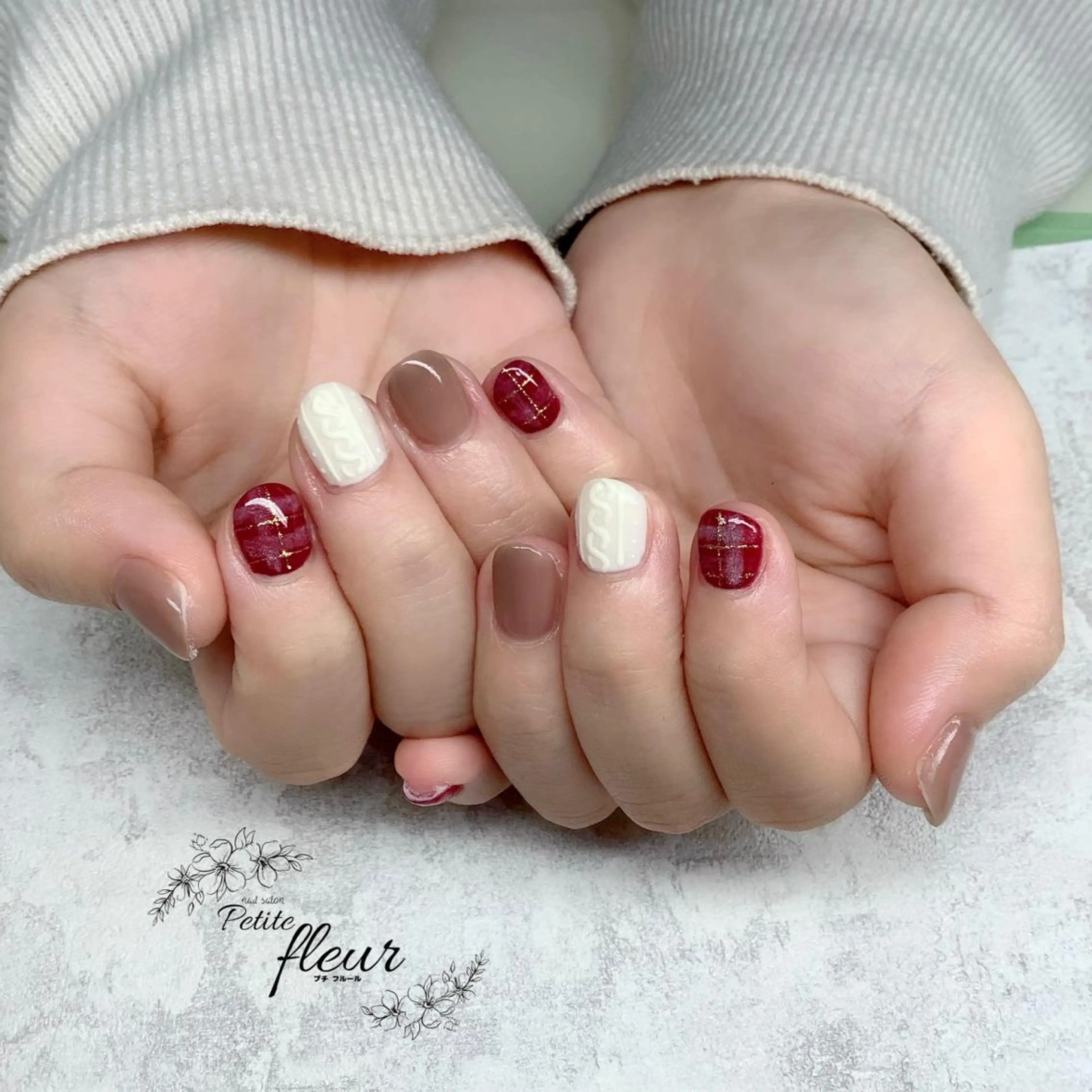 ネイル ボルドー ❁⃘*。Petite fleur❁⃘*りさのネイルデザイン