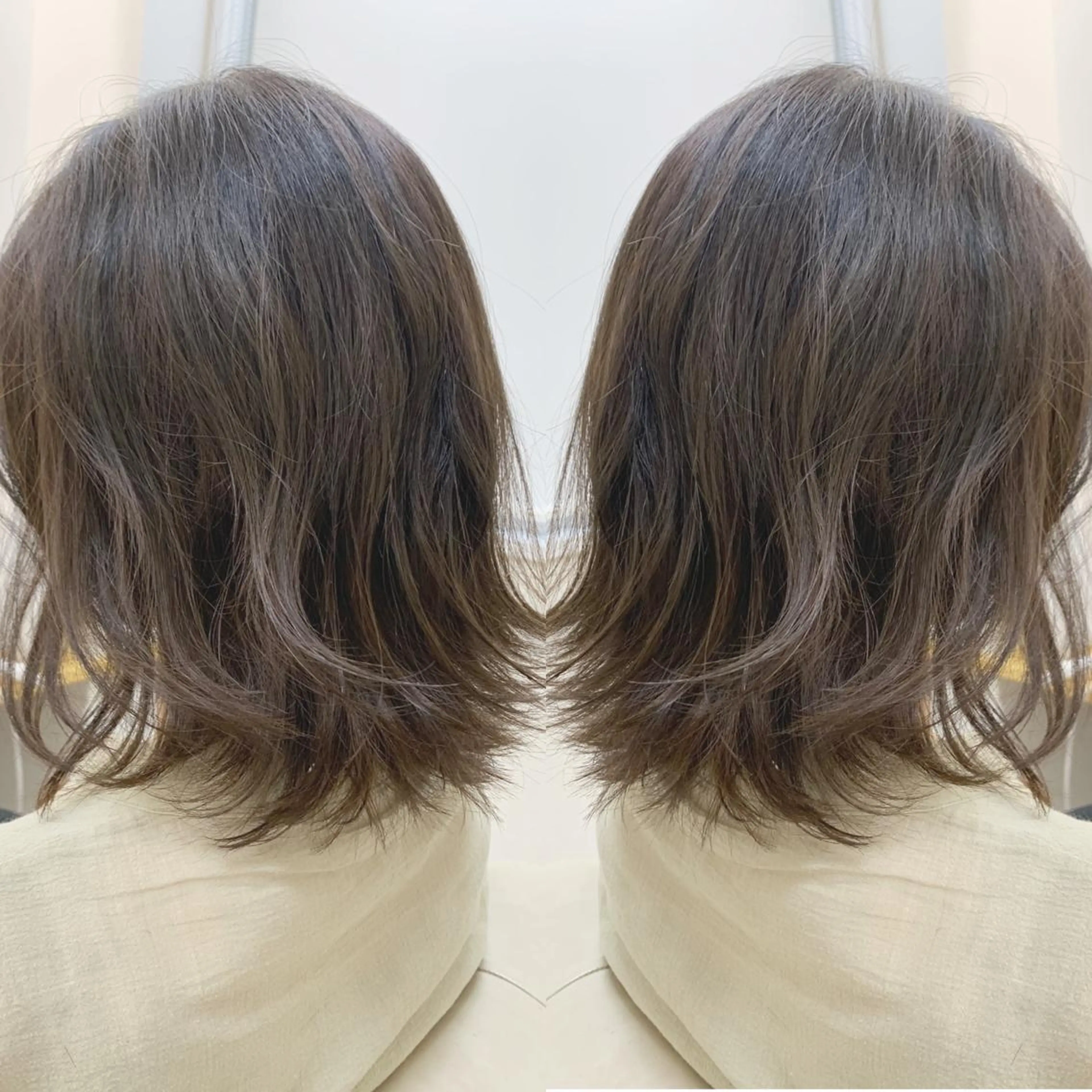 ミディアム ボブ 外ハネヘア カット H (エイチ) 烏丸御池店のヘアスタイル