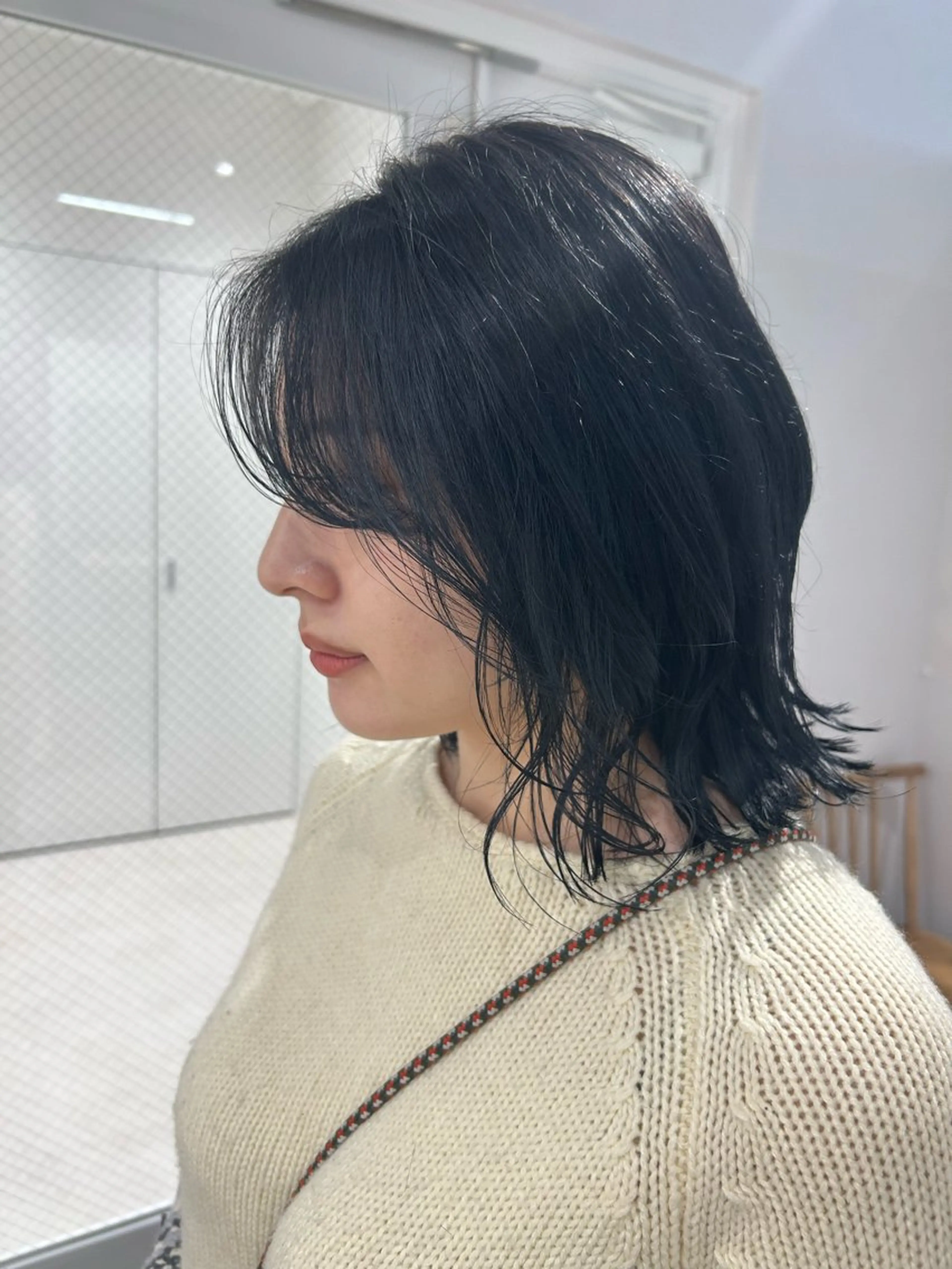 ミディアム カラー 透明感カラー カット ヘアカラー トリートメント SALOWIN栄 三丁目 木戸里実のヘアスタイル