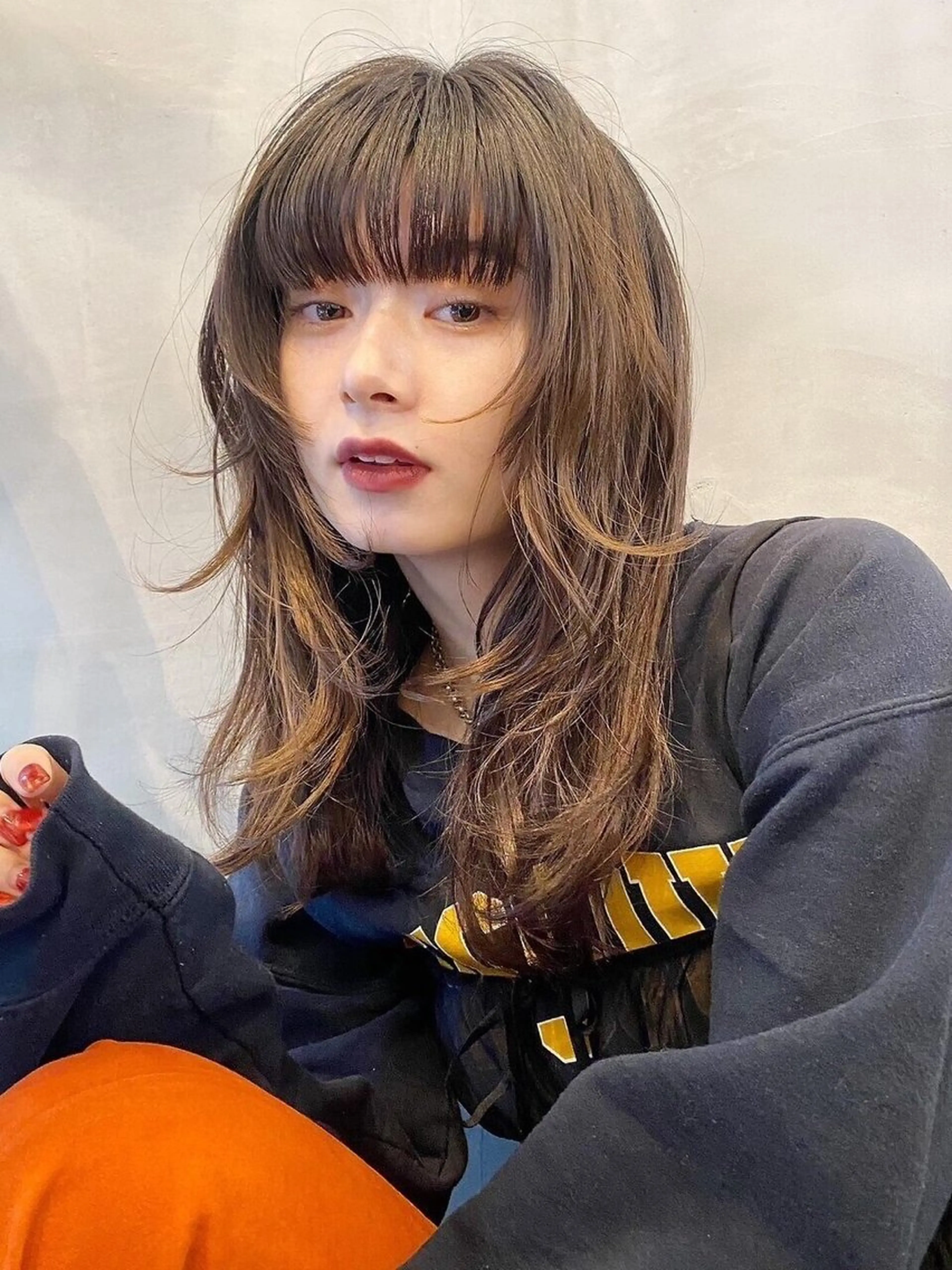 ロング カラー 尾藤 浩一のヘアスタイル