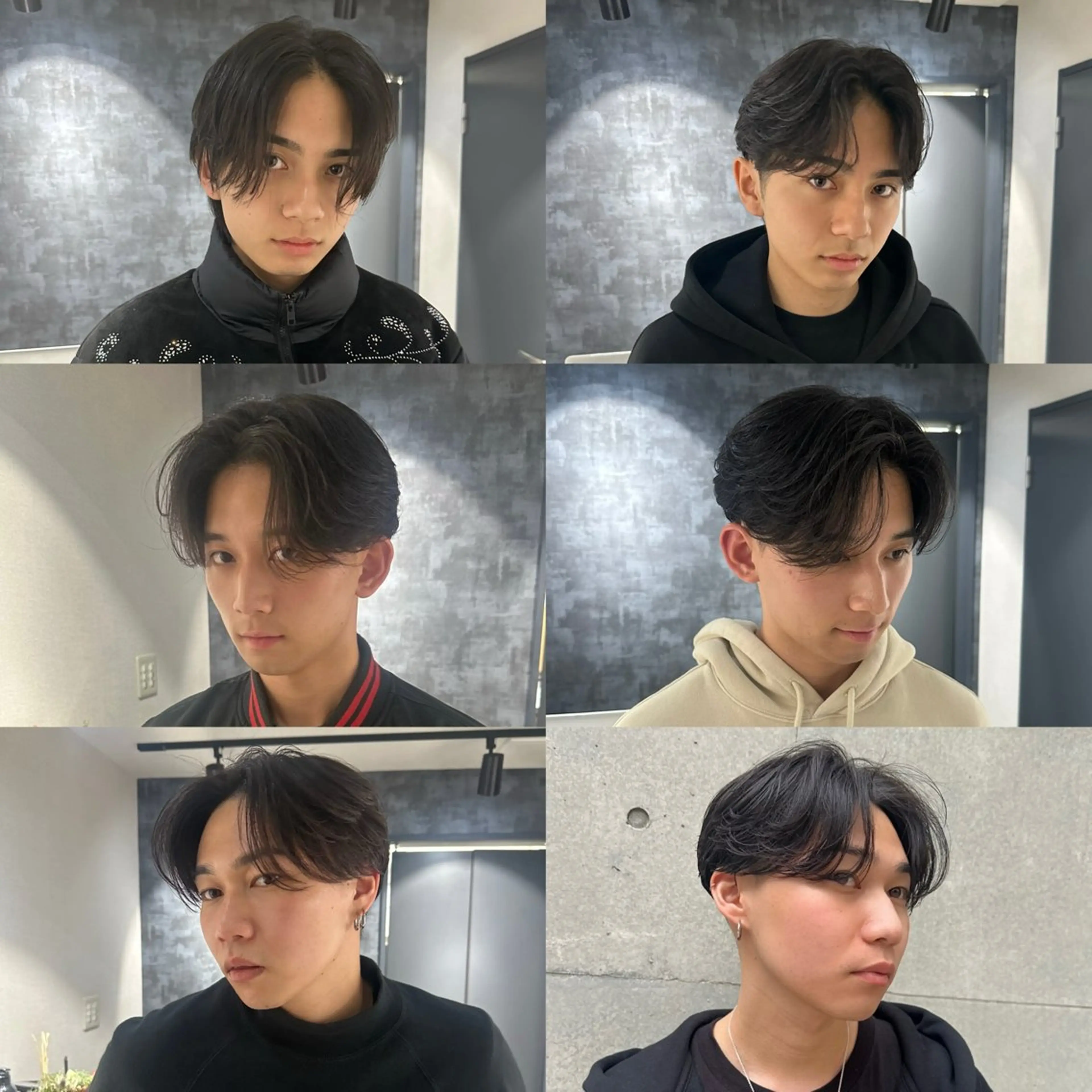 ミディアム パーマ メンズ カット パーマ 💈原宿指名No.1 センターパート💈のヘアスタイル