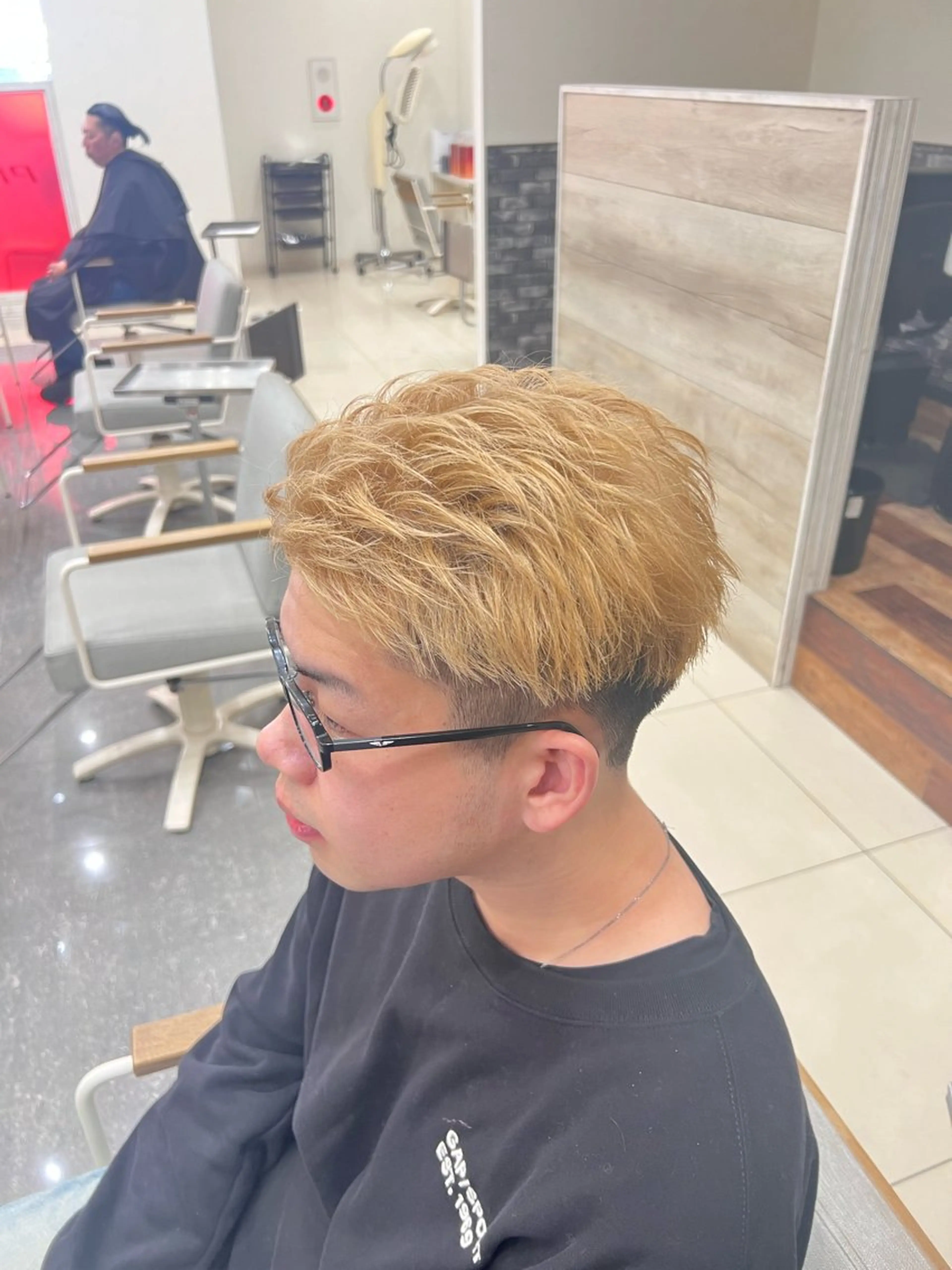 ショート メンズ ヘアカラー 太白区/白髪ぼかし ハイライト/千葉達人のヘアスタイル