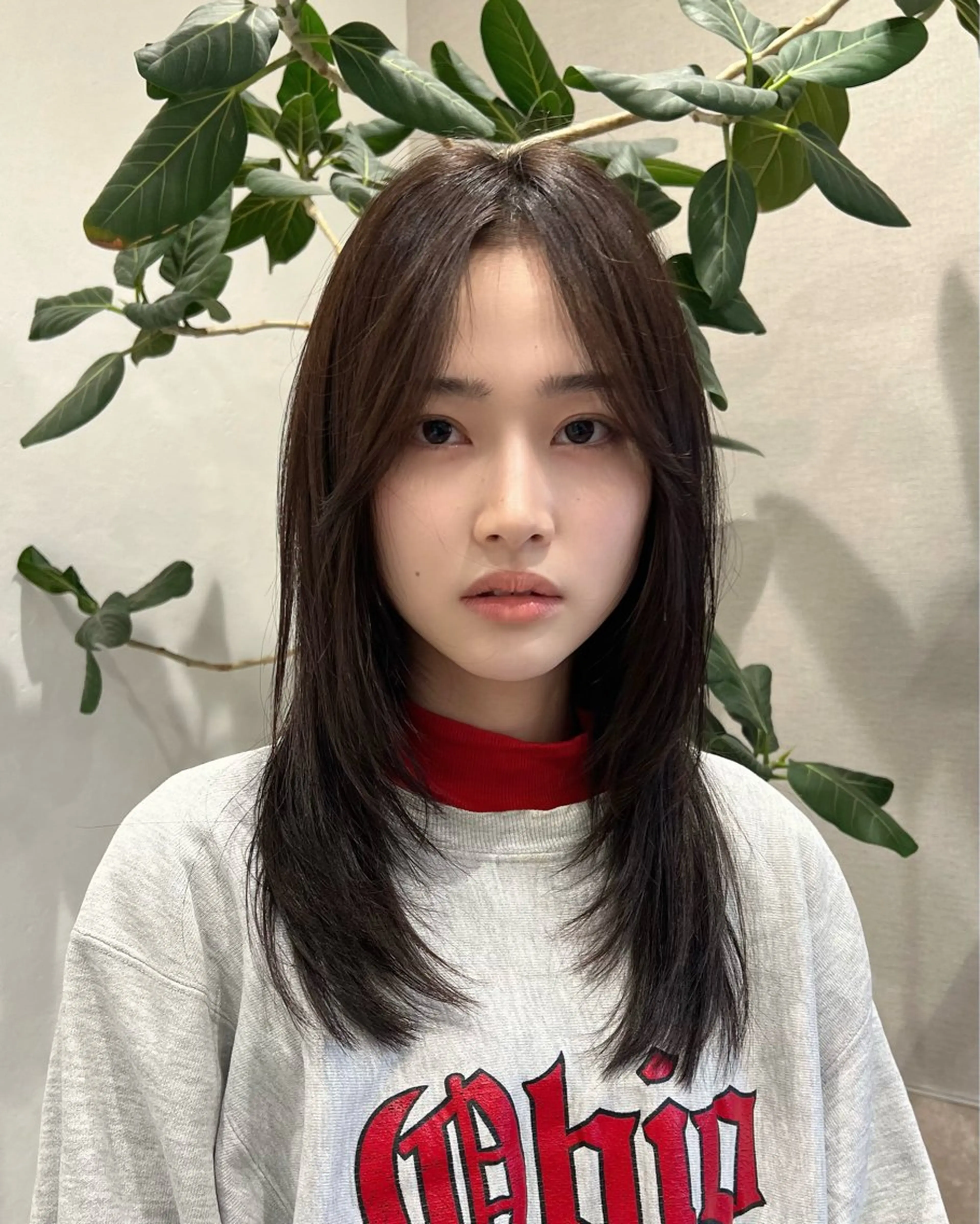 ミディアム レイヤーカット 前田 流星のヘアスタイル