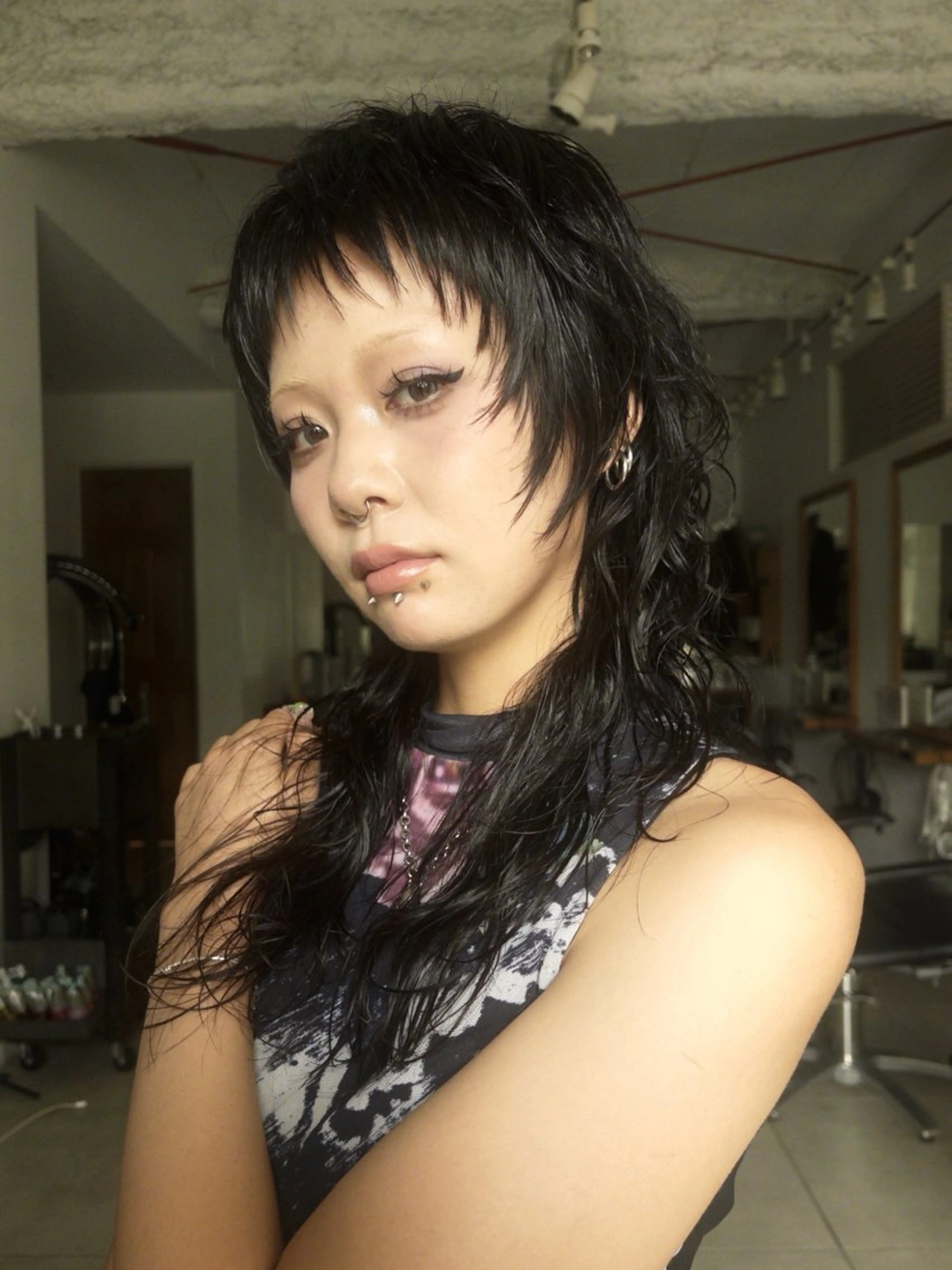 セミロング セミロングパーマ マレットヘア ウルフカット 後藤 一真のヘアスタイル