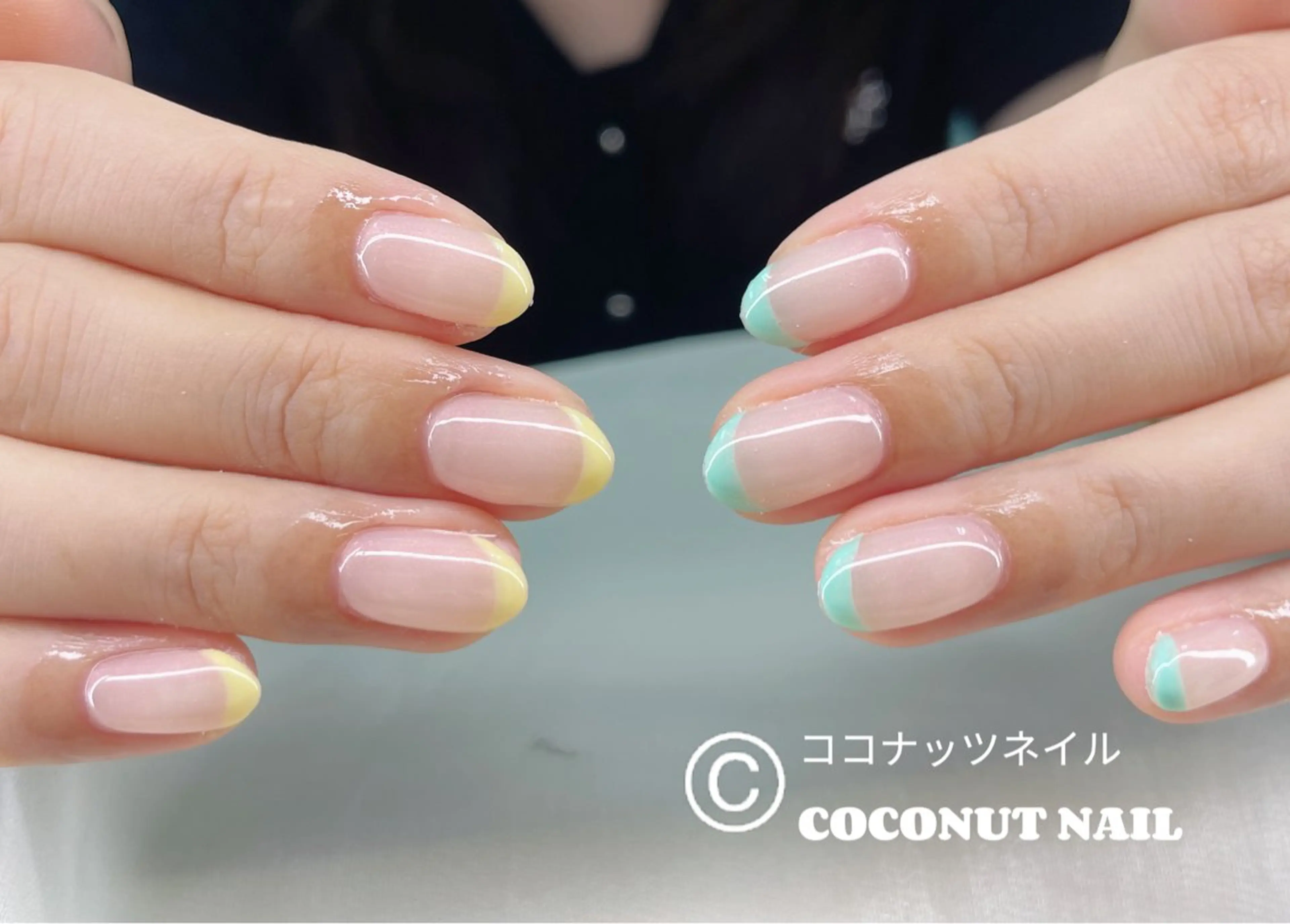 ネイル べっ甲ネイル フレンチネイル キラキラネイル マグネットネイル 大理石ネイル(マーブル) ハンドネイル 神田 ココナッツのネイルデザイン