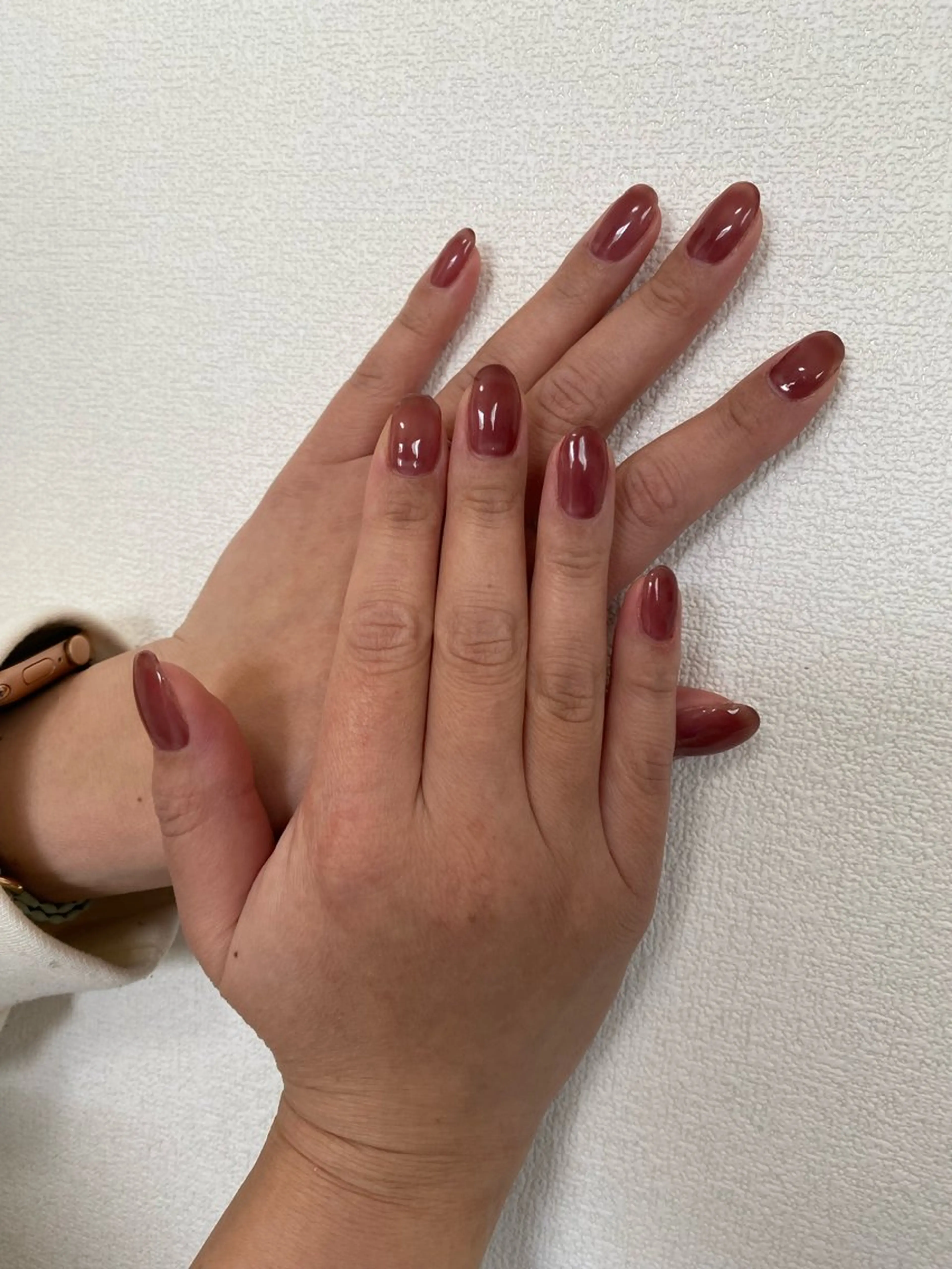 ネイル 赤色 ハンドネイル 自宅サロン FeelFreeのマツエク・マツパデザイン