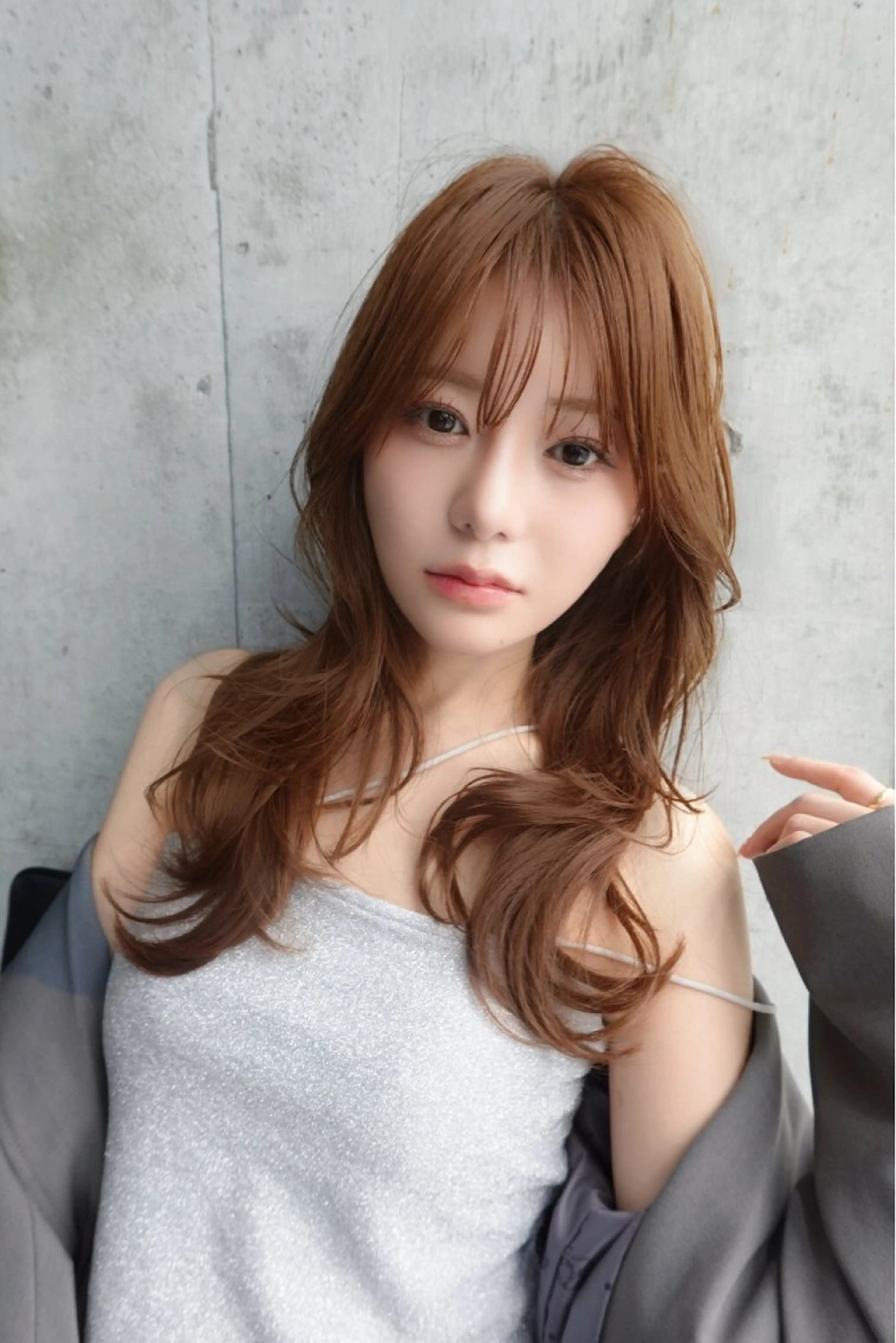 ロング カット ヘアカラー KURO/韓国ヘア /レイヤーカットのヘアスタイル