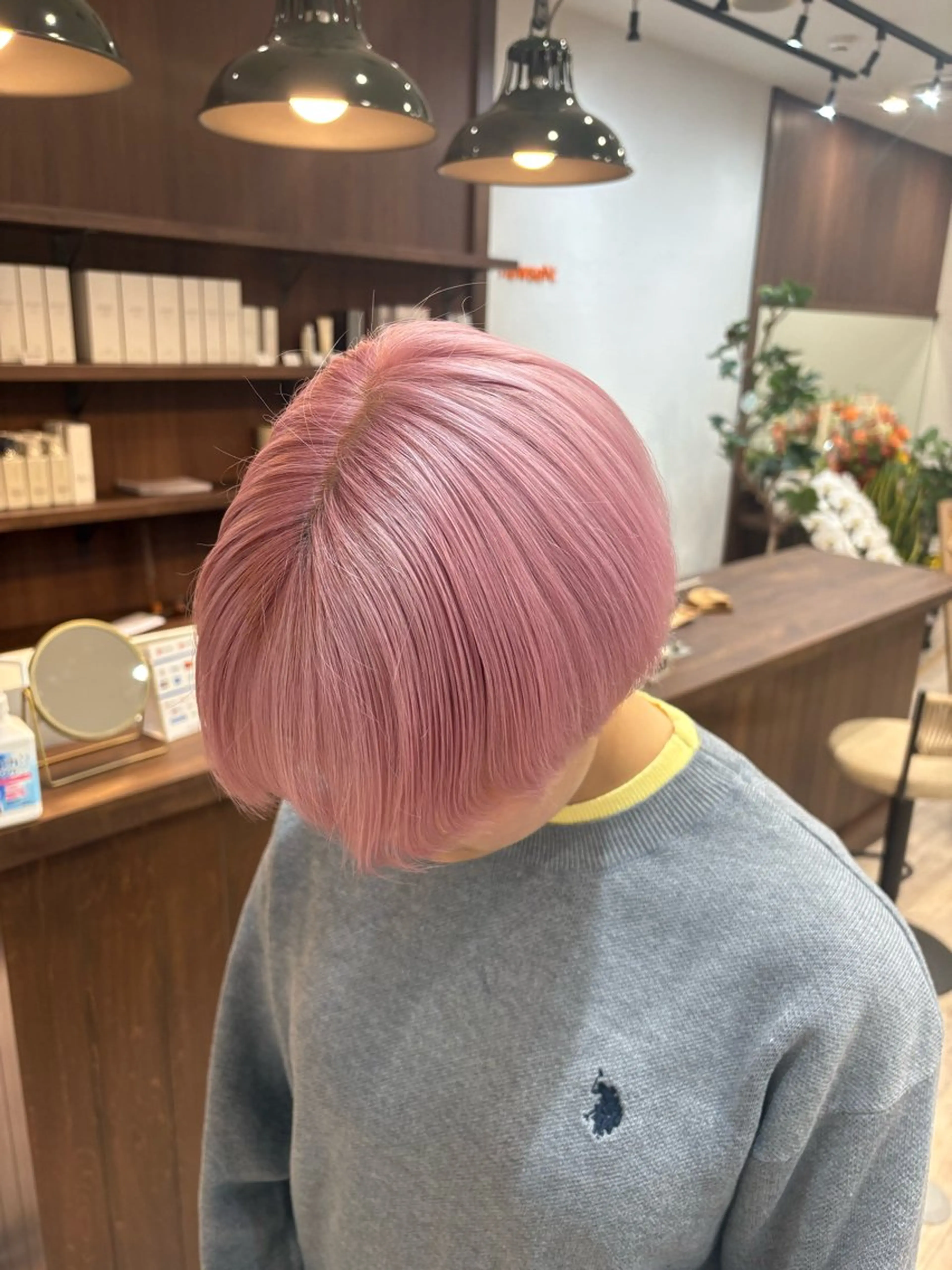 カラー ヘアカラー まろみ暖色×ボブ ×chia🕯のヘアスタイル