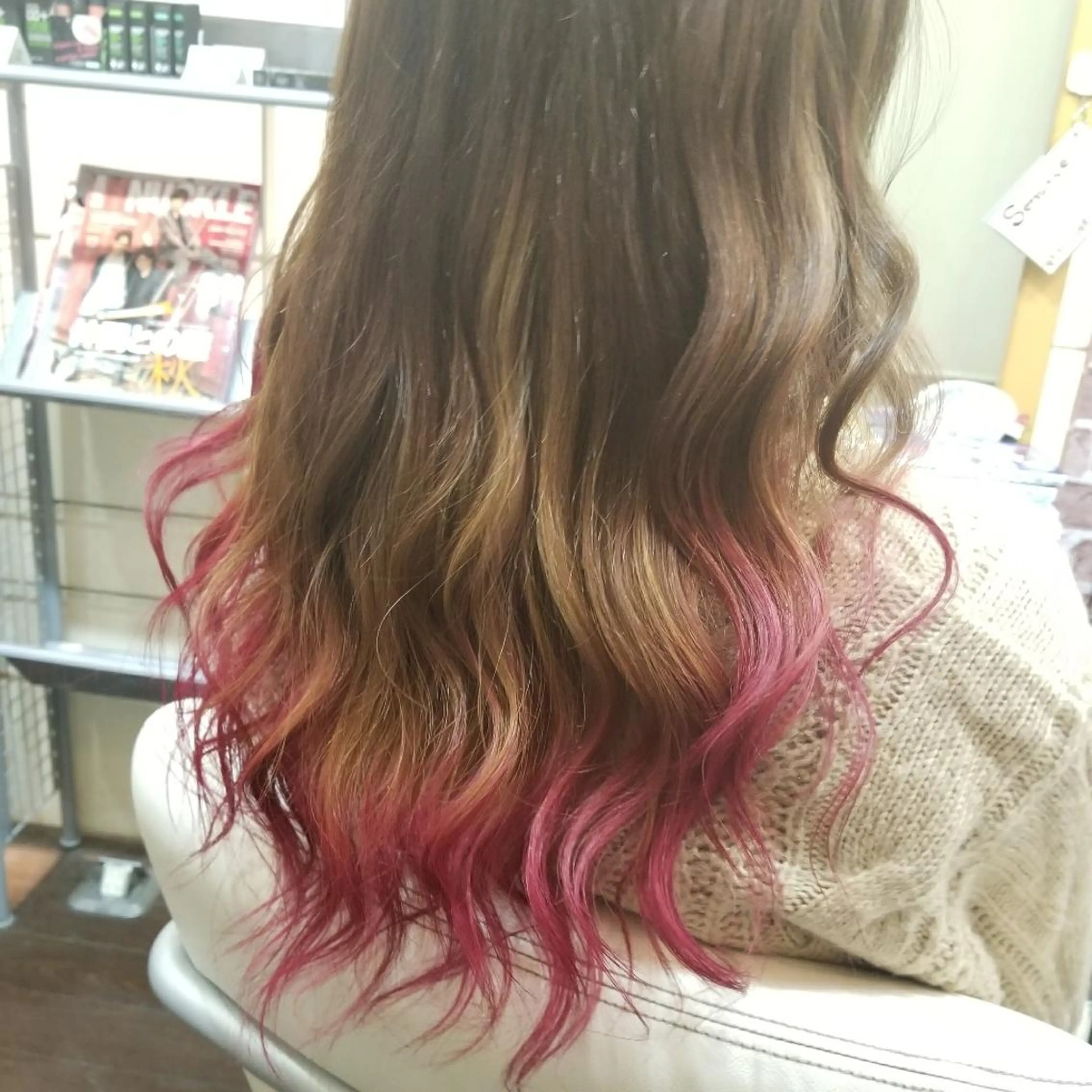 セミロング カラー ヘアカラー トリートメント 植田 /エクステ /ブリーチ/髪質改善のヘアスタイル