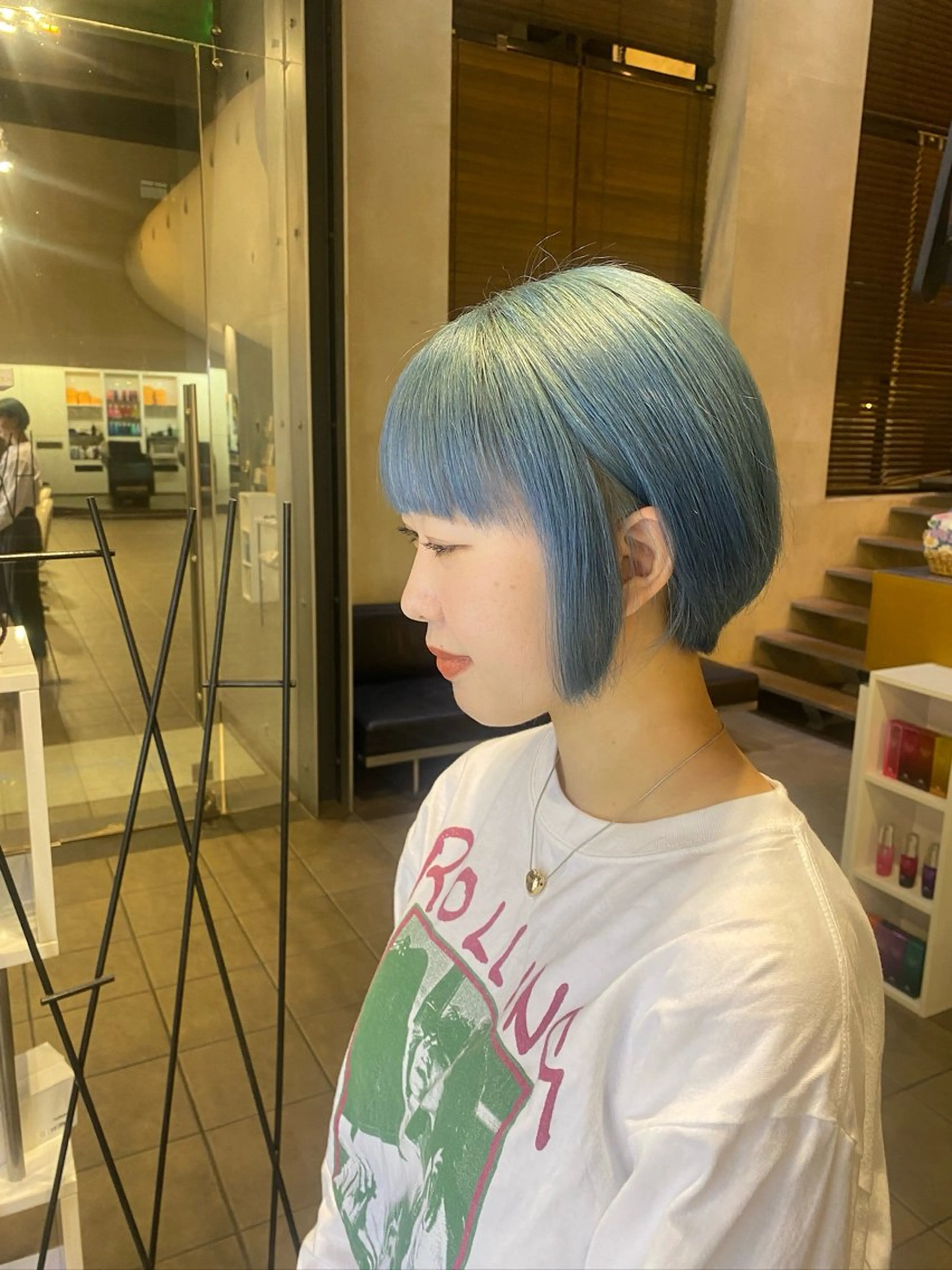 ショート ボブ 髪質改善 韓国風ヘア 縮毛矯正 トリートメント ヘアカラー ベージュ指名No1 加賀詩織のヘアスタイル