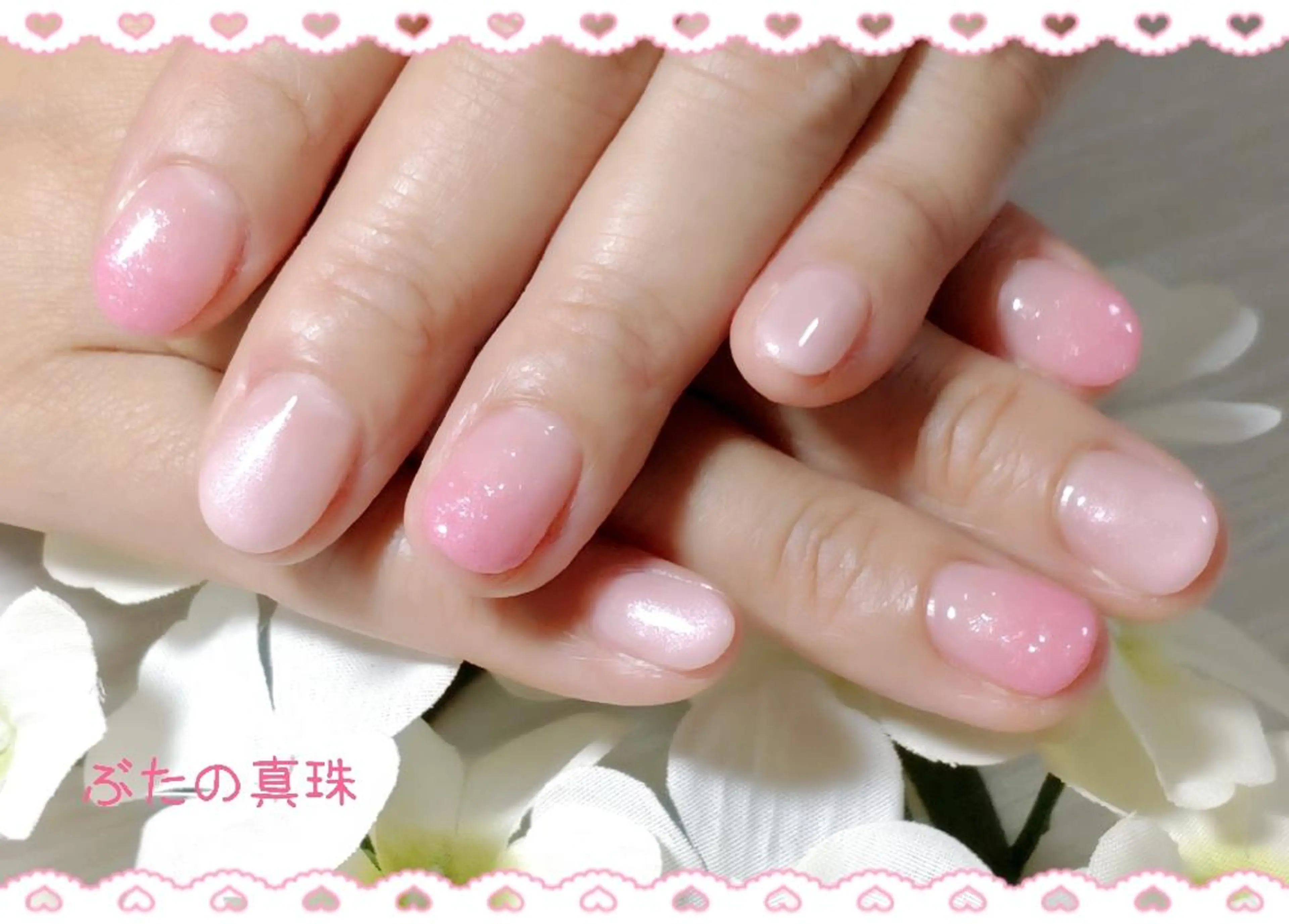 ネイル グラデーション ピンク ハンドネイル 林 珠里のネイルデザイン