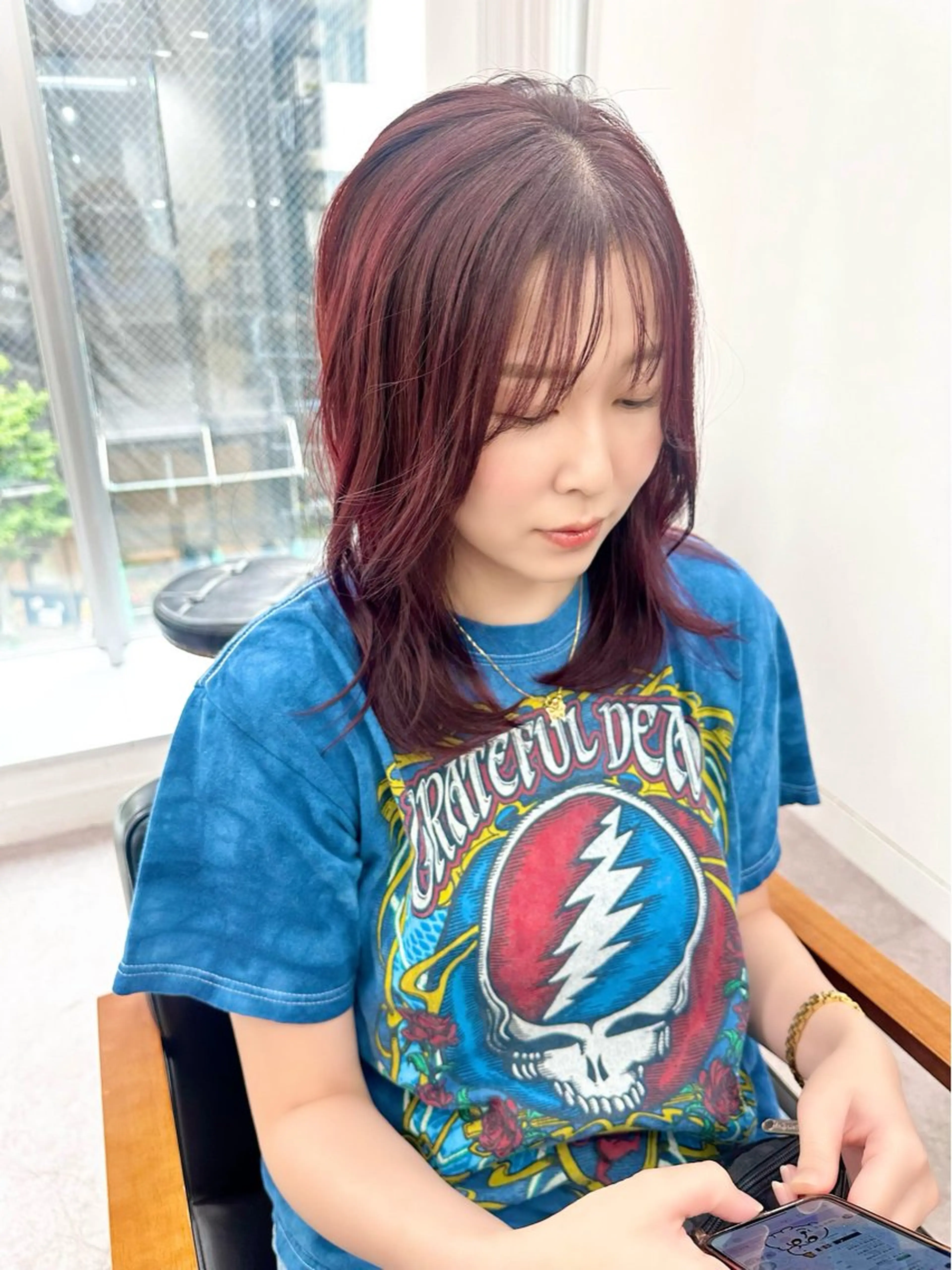 セミロング カラー パーマ ヘアアレンジ メンズ キッズ カット ヘアカラー レイヤーカット 🌿透け感カラーのヘアスタイル