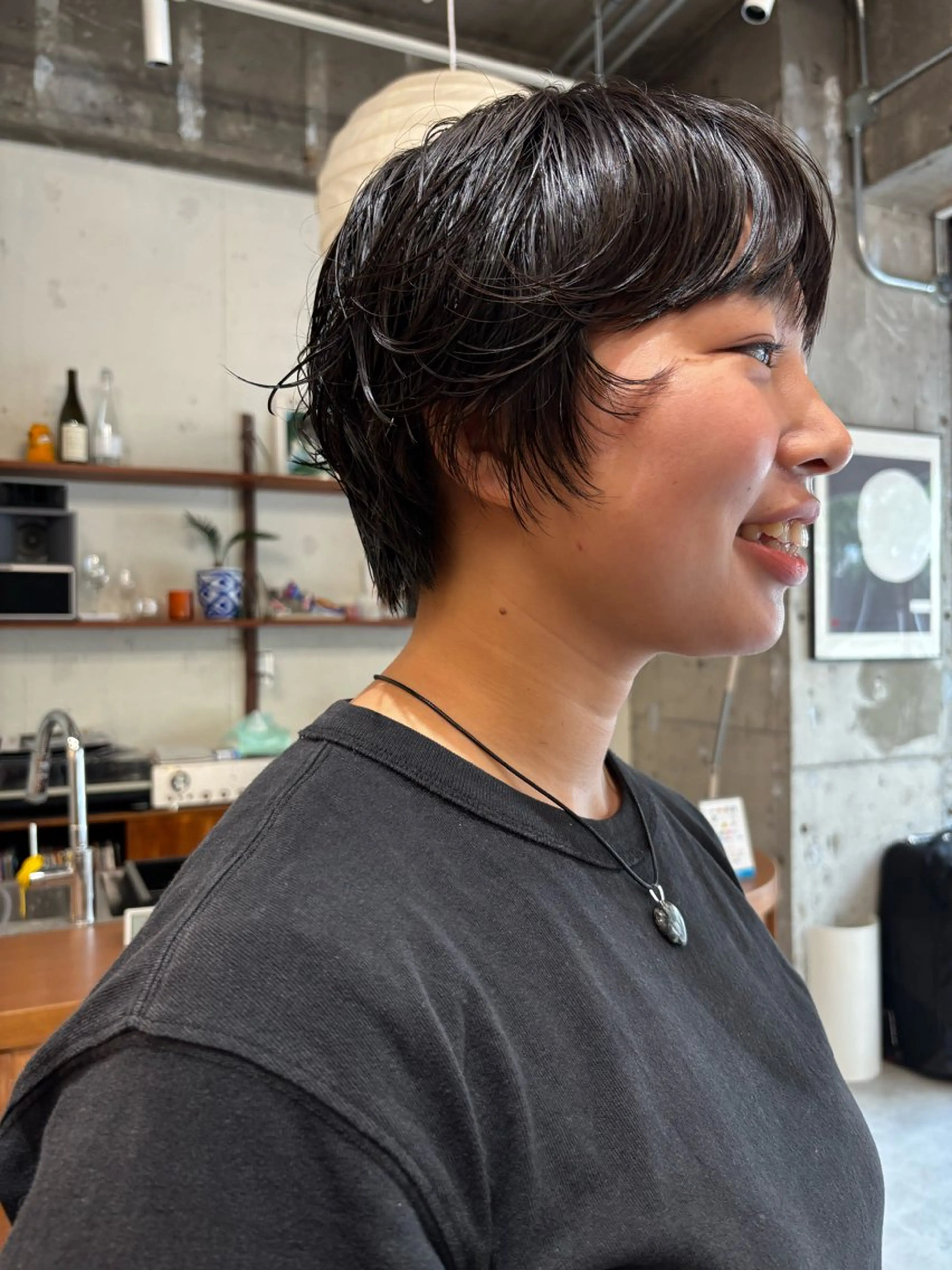 ショート パーマ 永田 愛莉のヘアスタイル