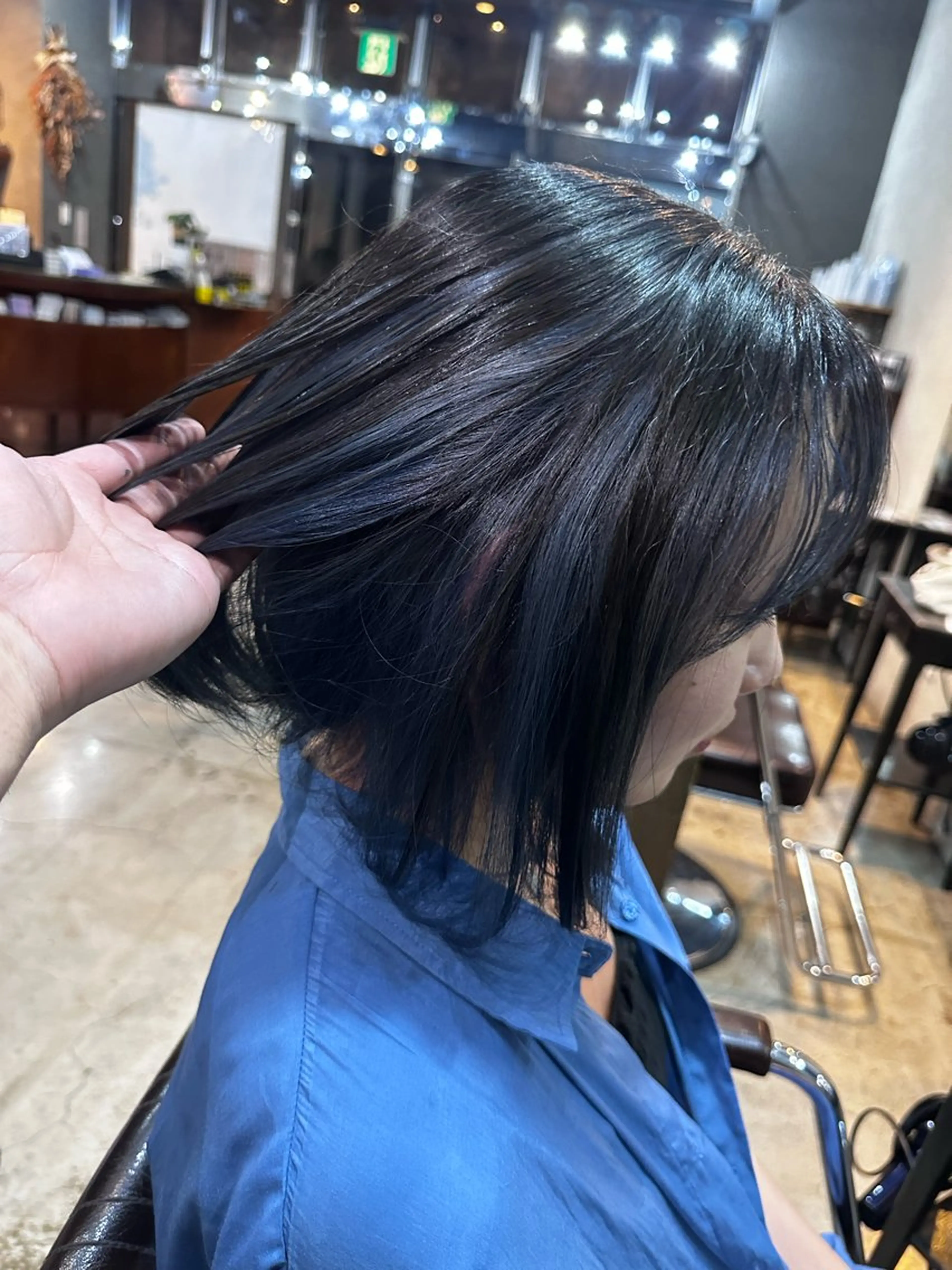 ショート カラー ブルーカラー Alpha 【abiko】加藤駿のヘアスタイル