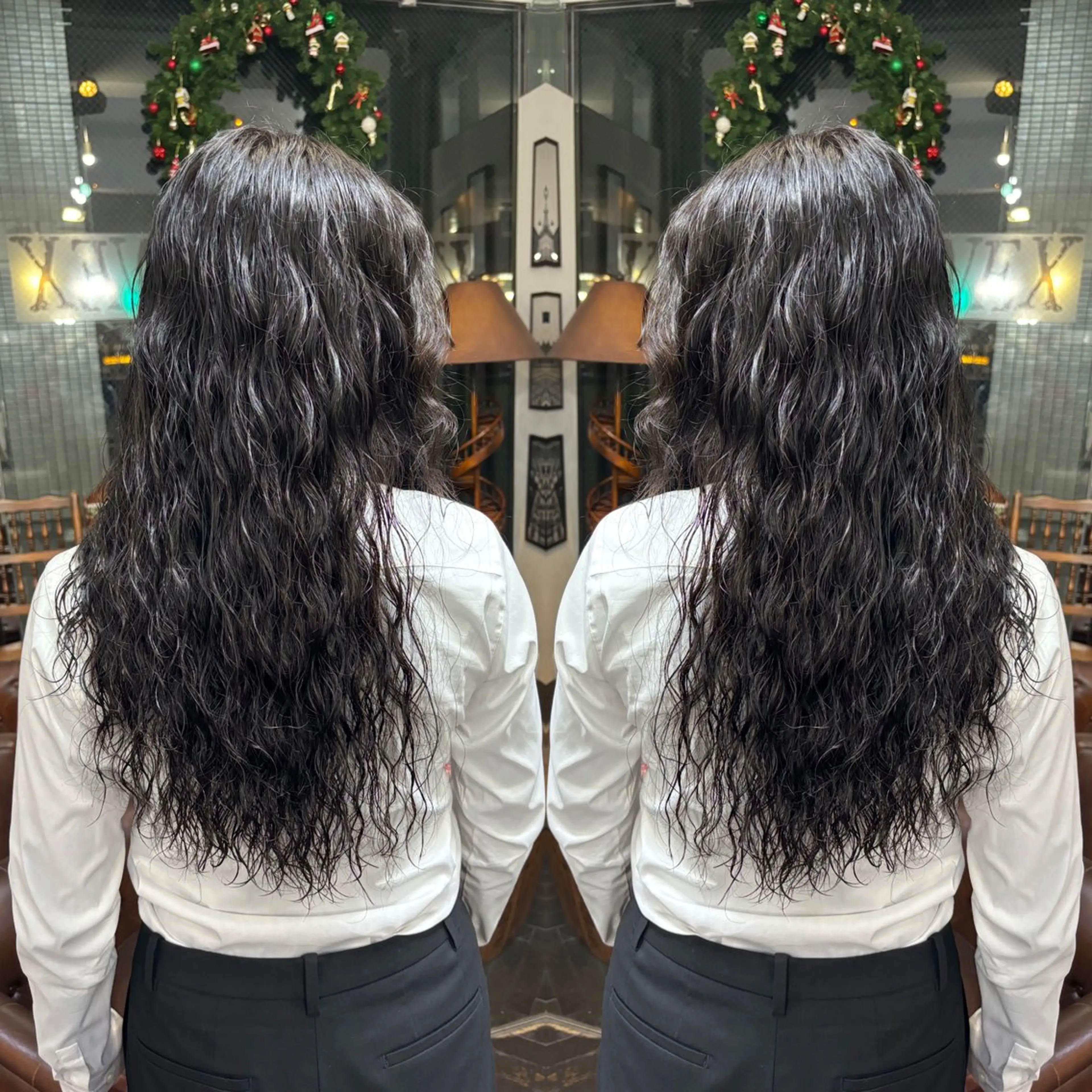 ロング パーマ ハイライト/レイヤー /ハイトーン/AOIのヘアスタイル