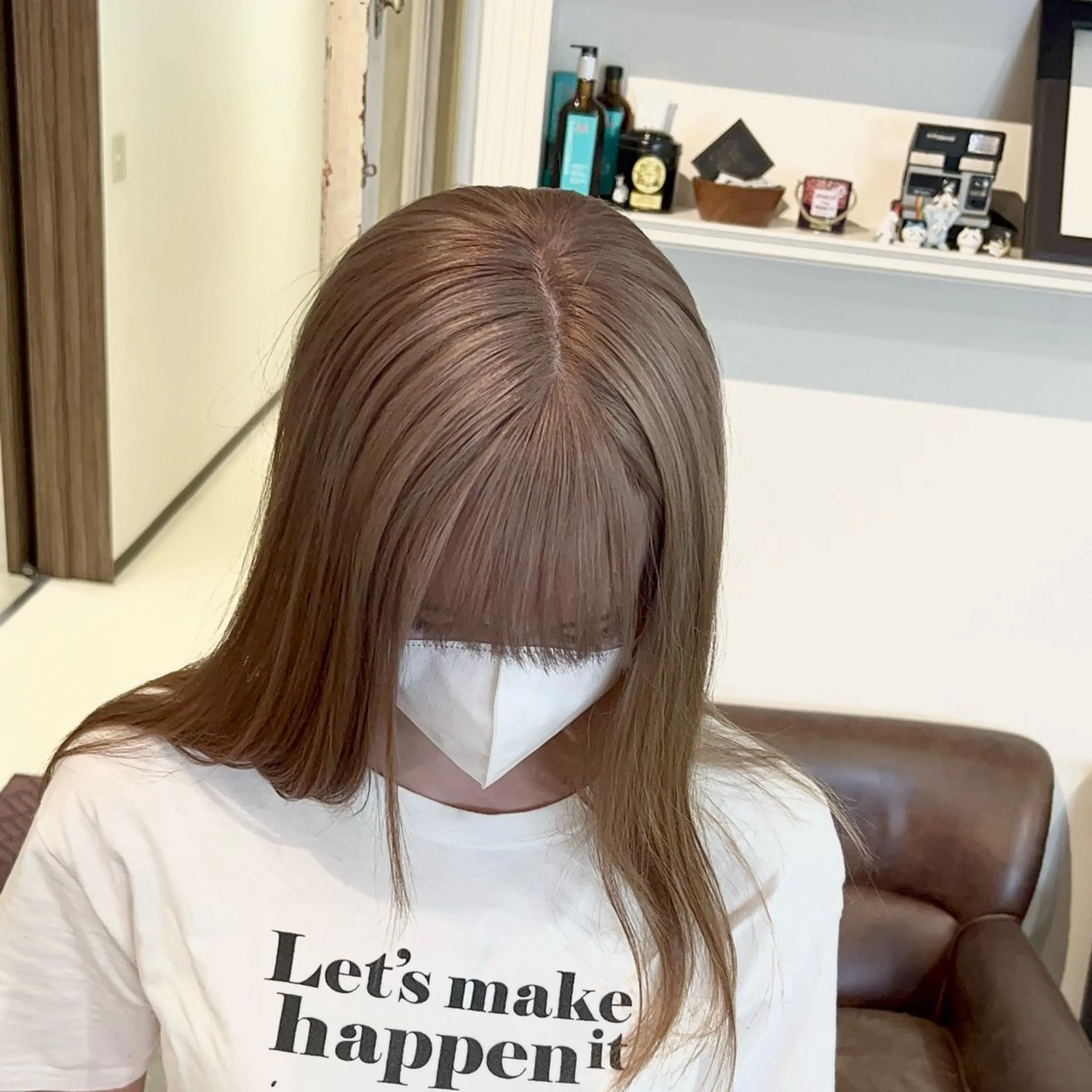 ロング カラー ベージュカラー ミルクティーベージュ オカベ ショウマのヘアスタイル