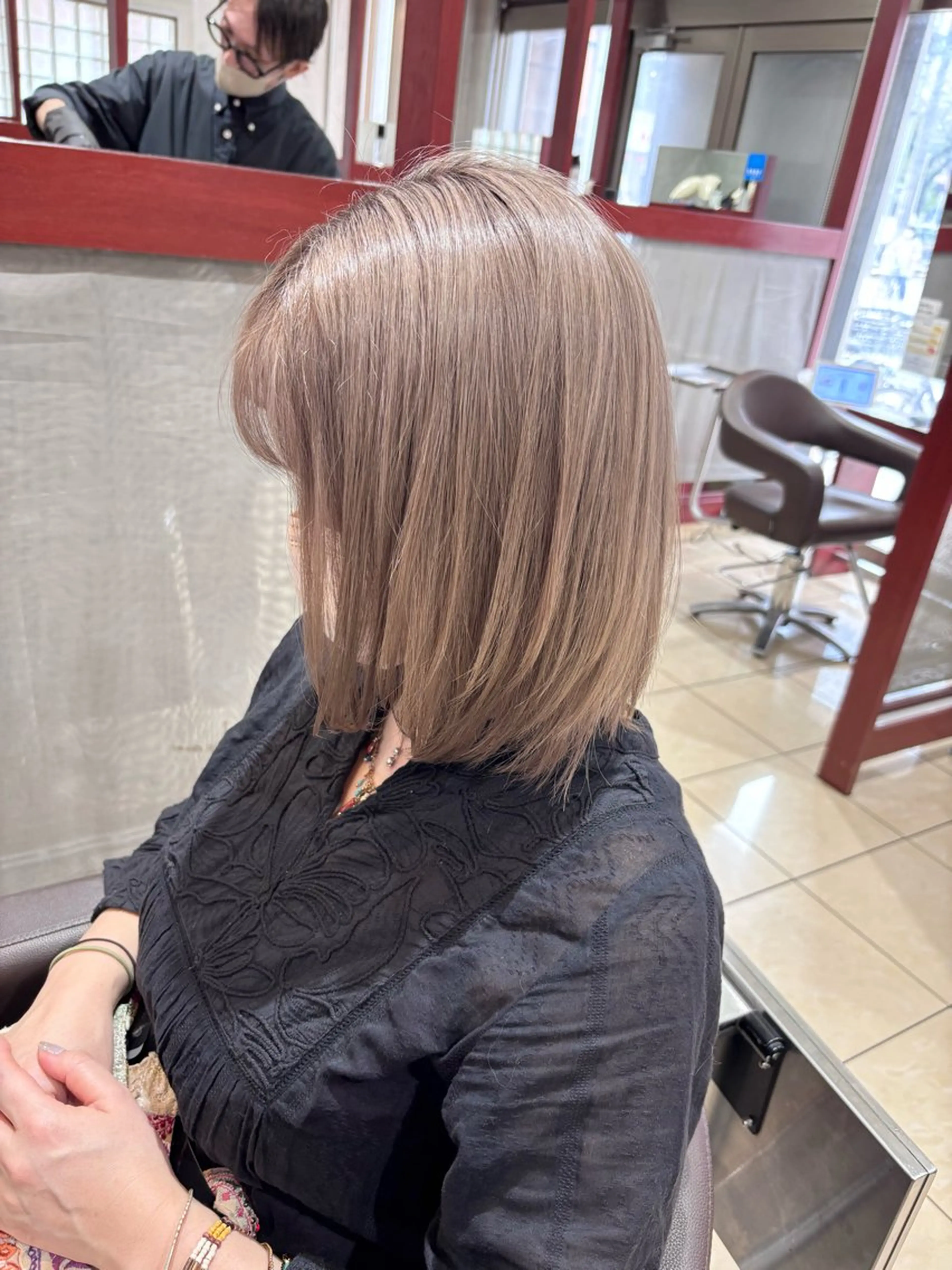 ミディアム カラー ヘアカラー 坂本 優輝のヘアスタイル