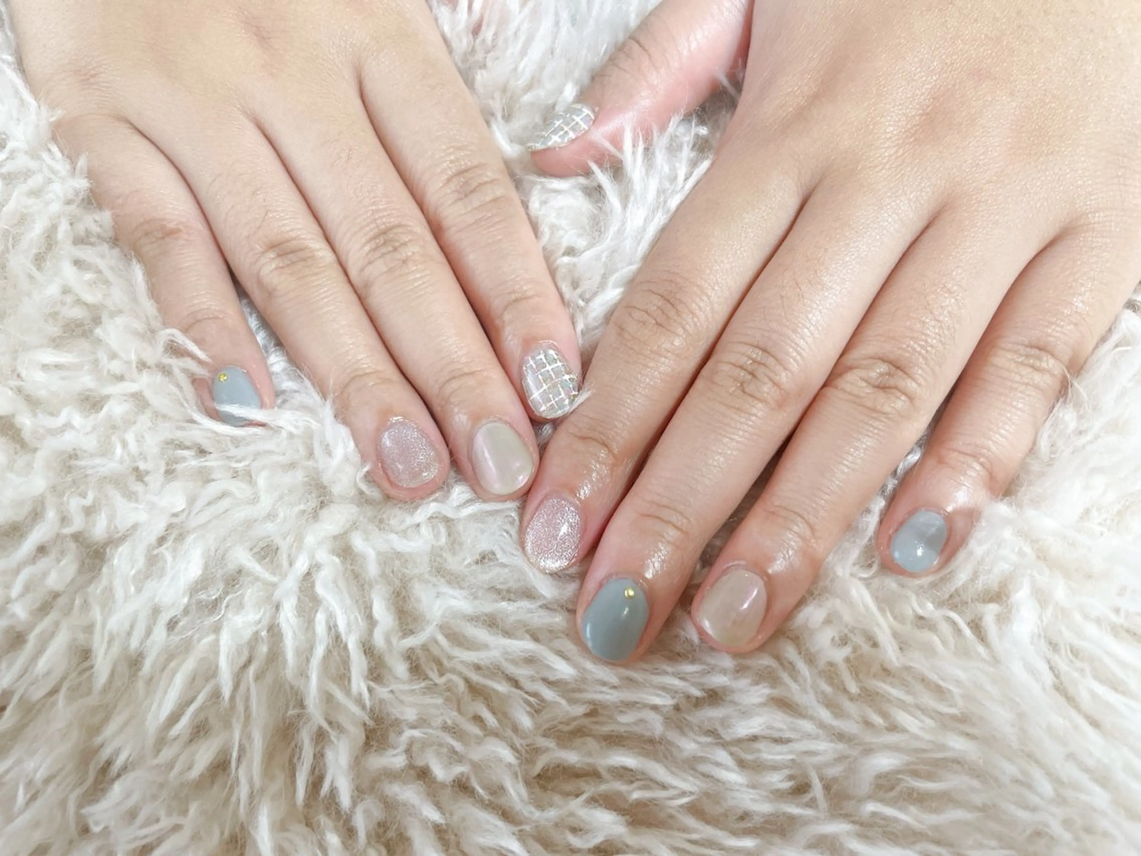 ネイル ジェルネイル 韓国ネイル パラジェル ハンドネイル kikinail 溝の口のネイルデザイン