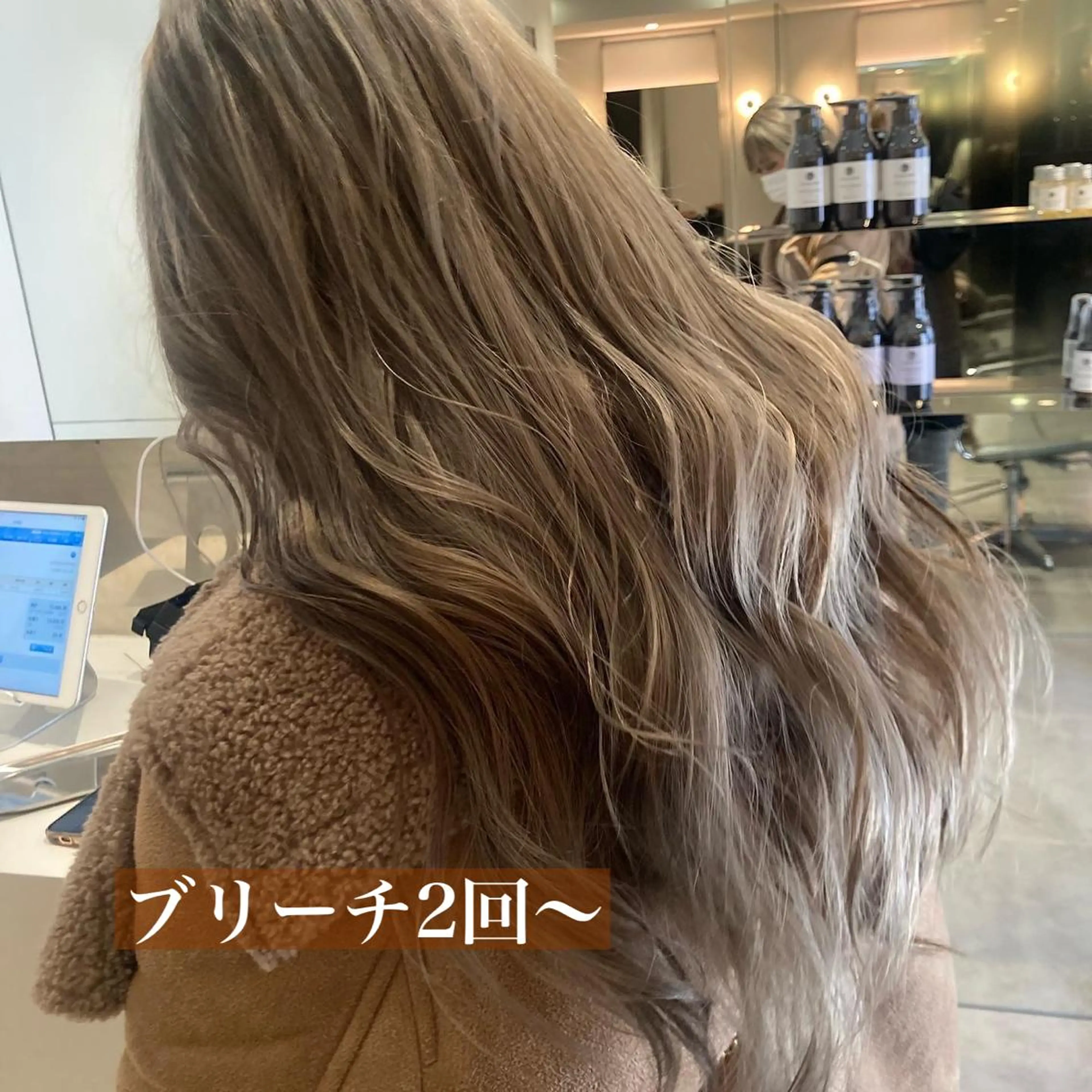 ロング カラー ブロンド 透明感カラー ヘアカラー トリートメント オリーブ透明感カラー 表参道/MIKUのヘアスタイル