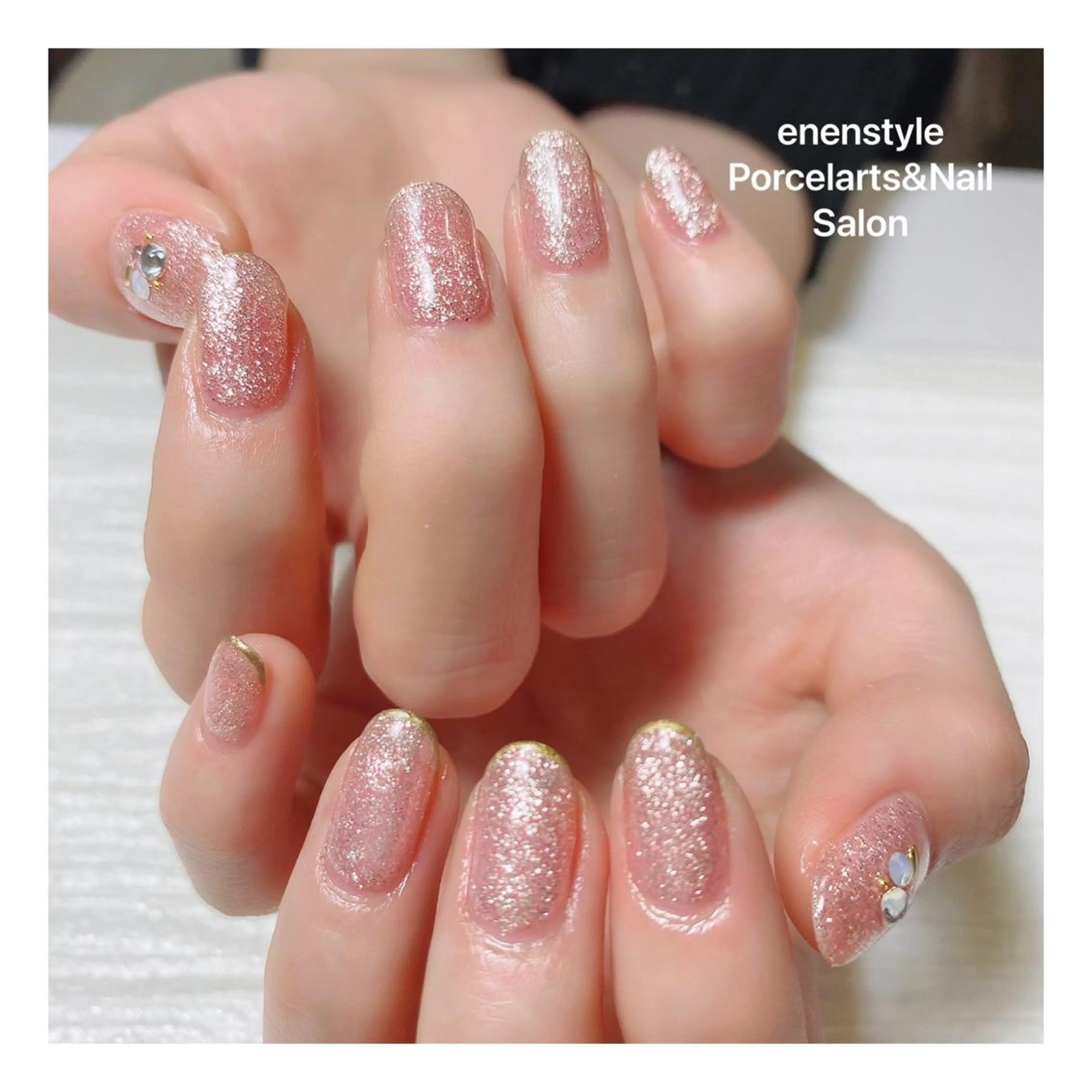 ミディアム ネイル ハンドネイル 👑enen style👑のネイルデザイン