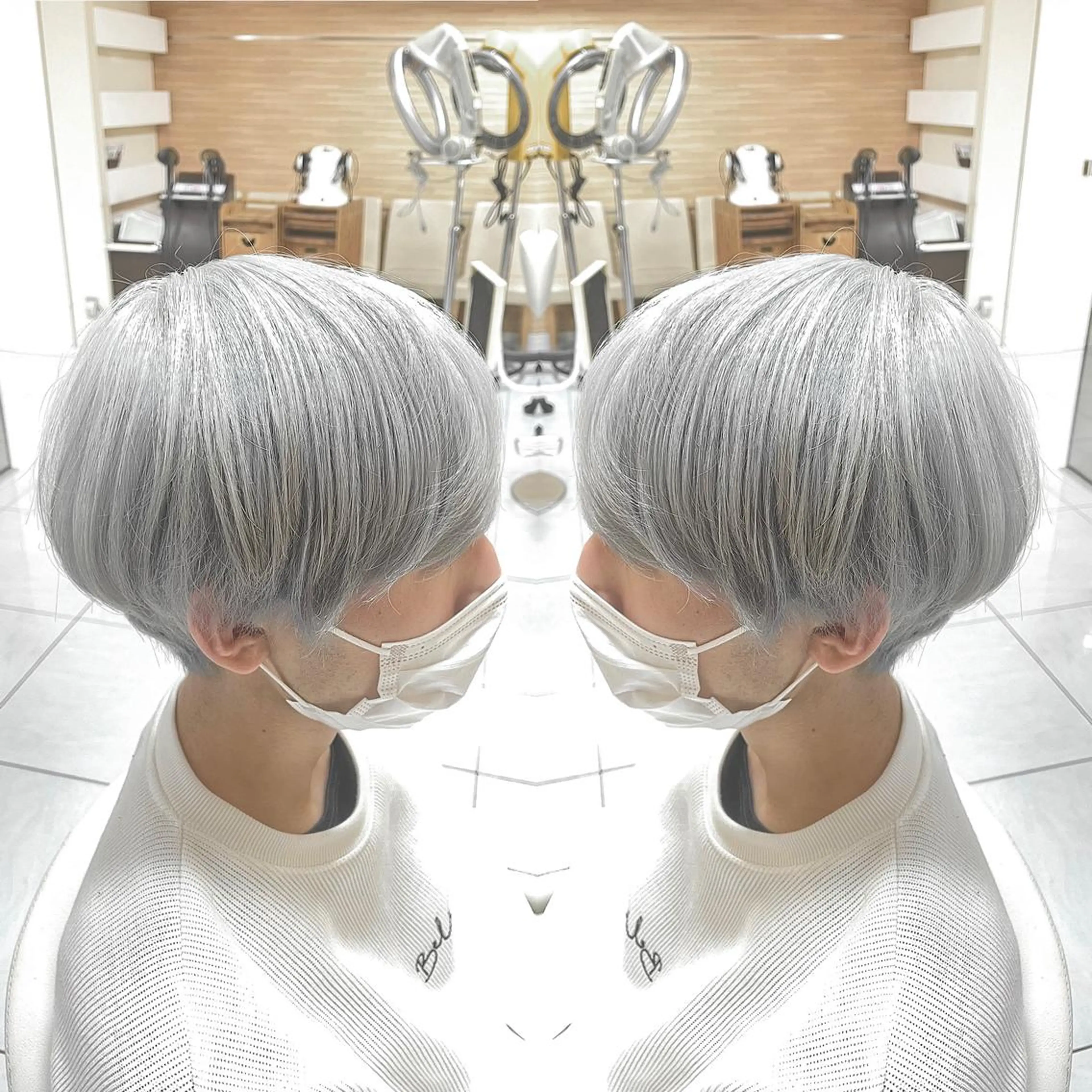 ミディアム カラー 縮毛/レイヤー 韓国/橋口のヘアスタイル