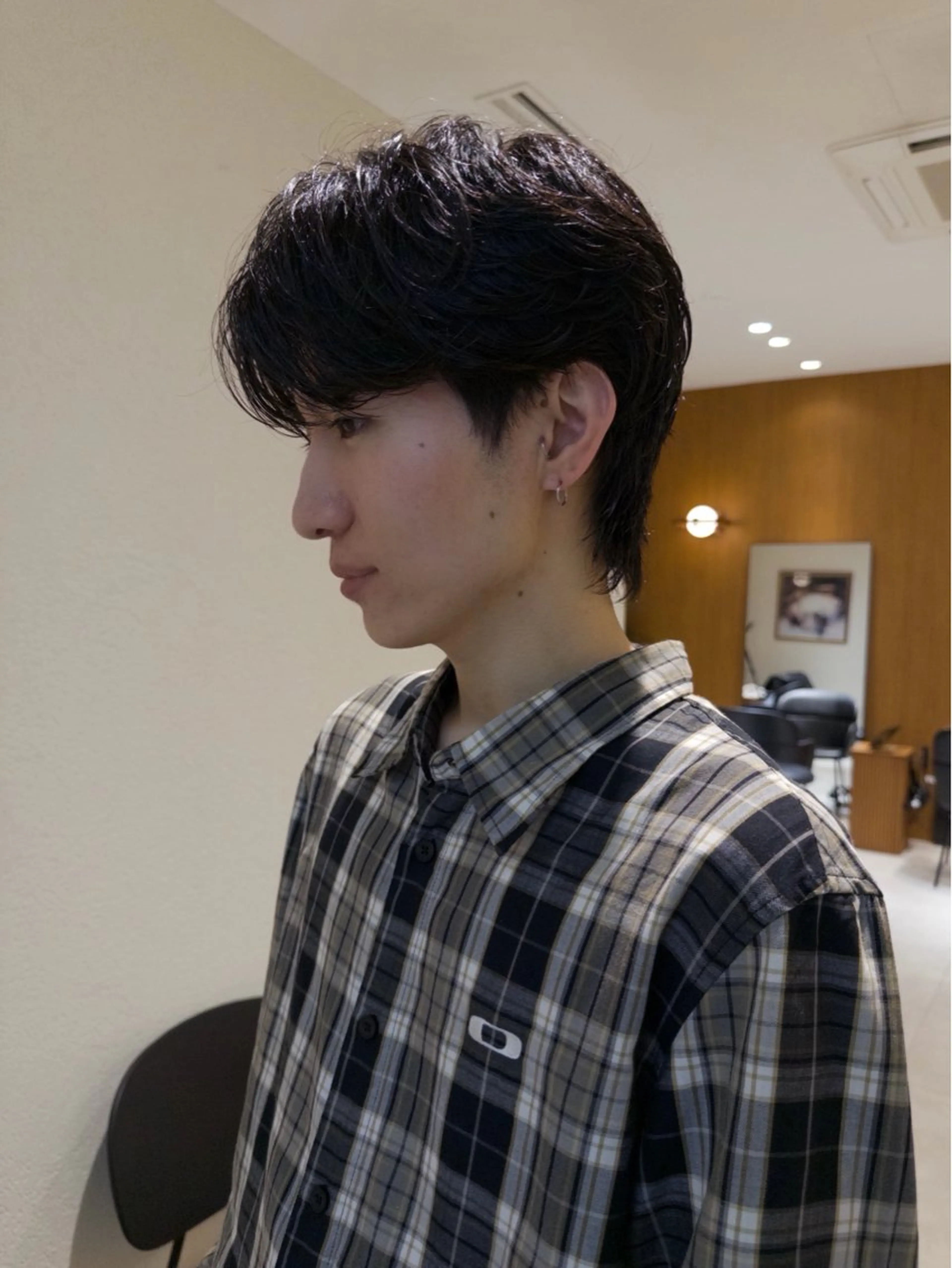 パーマ メンズ メンズパーマ ニュアンスパーマ yiye   神宮前所属・manami /ショ ート/カットモデルのヘアスタイル
