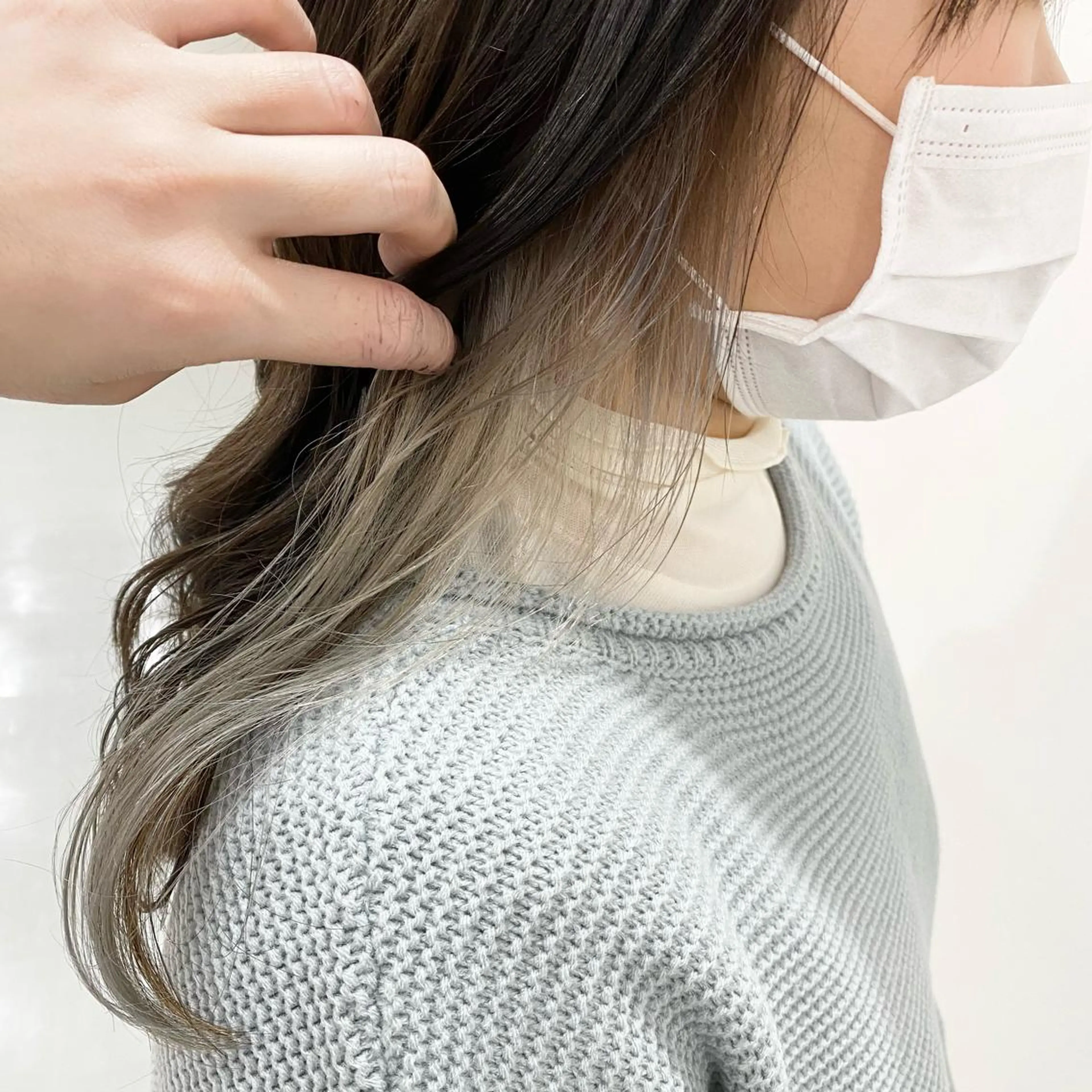 ミディアム カラー マンツーマン女性 美容師 奏のヘアスタイル