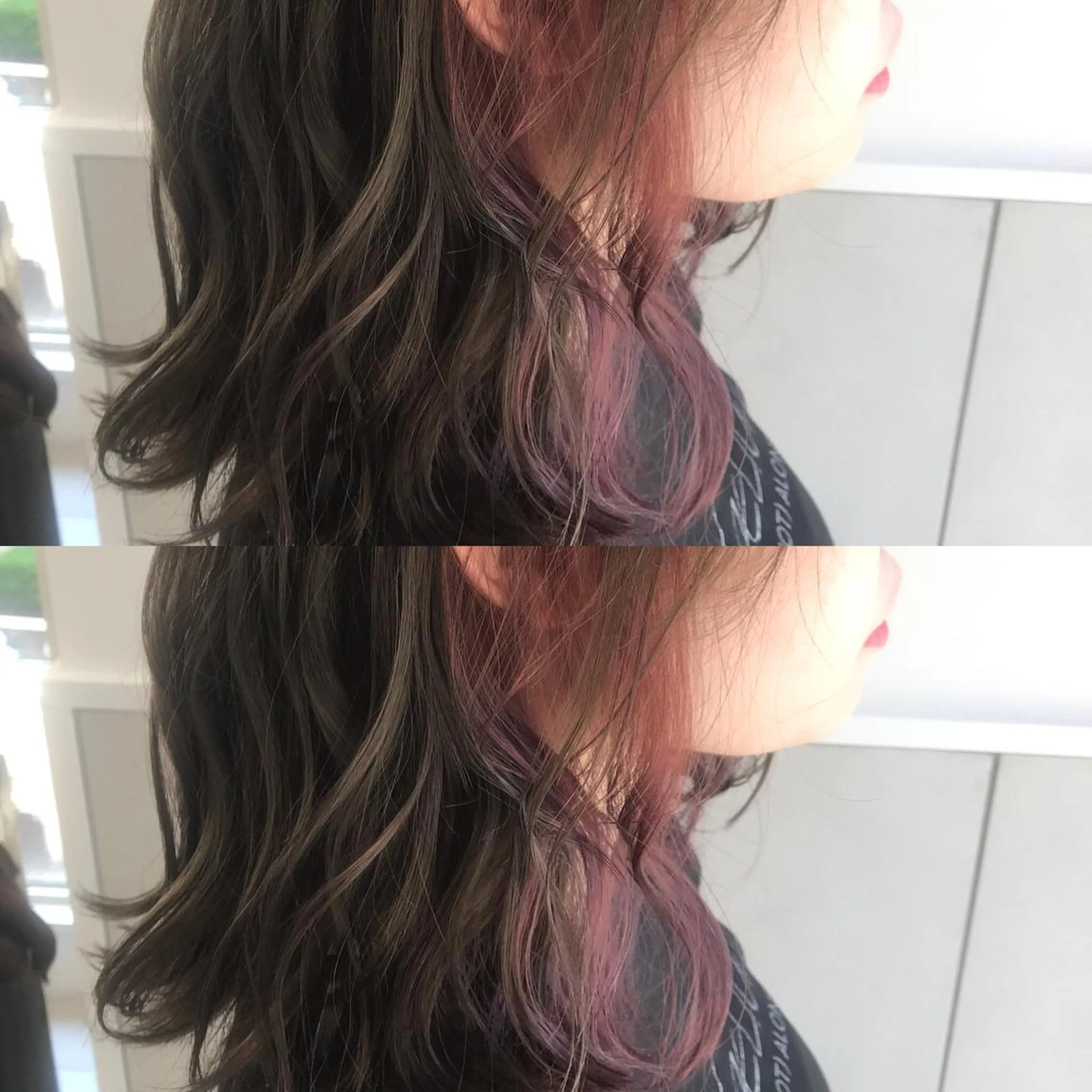 ミディアム カラー 小栗 麻衣のヘアスタイル