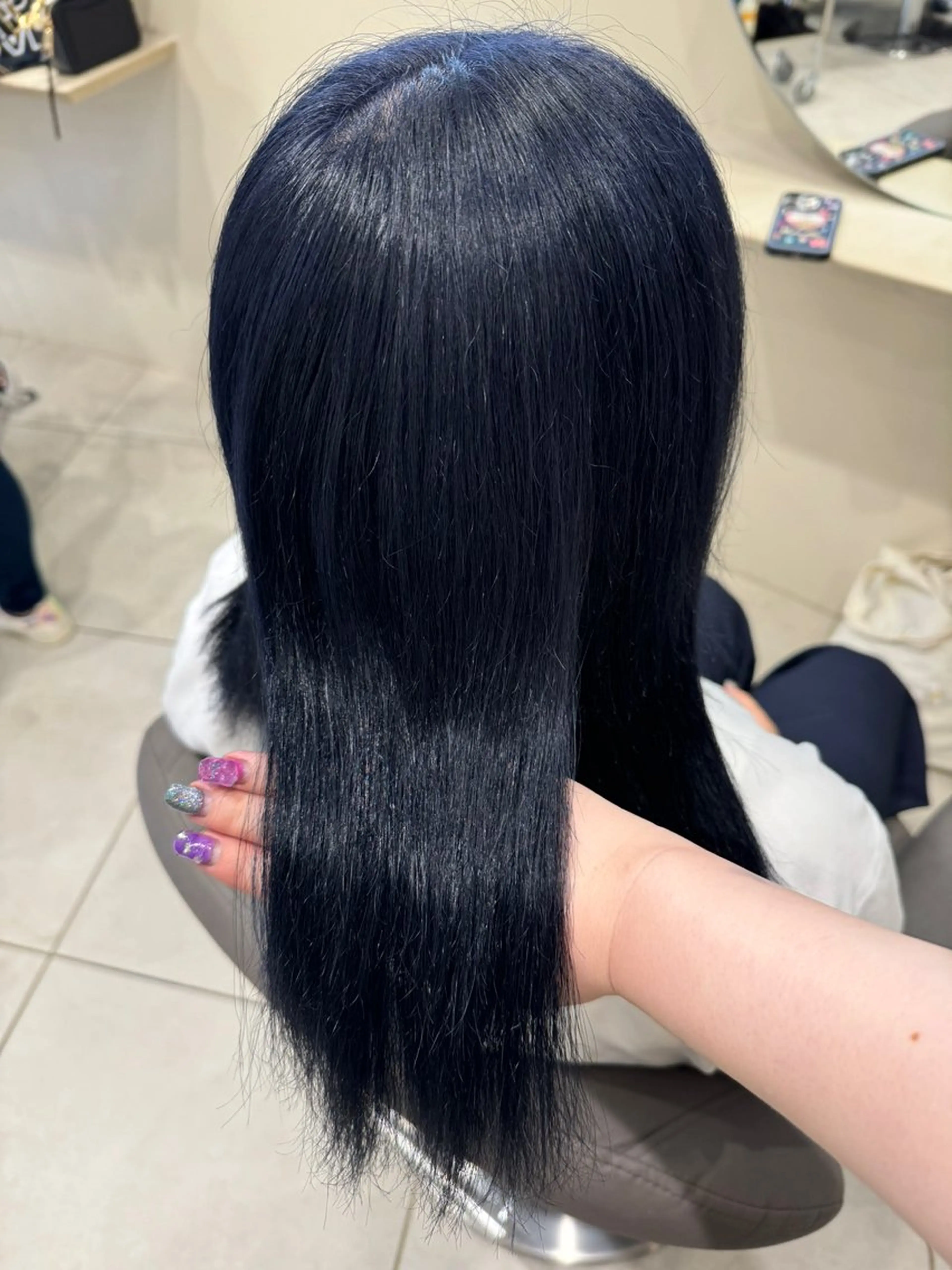 カラー ブルーカラー ブルーラベンダー ラベンダーカラー 吉留 文月のヘアスタイル