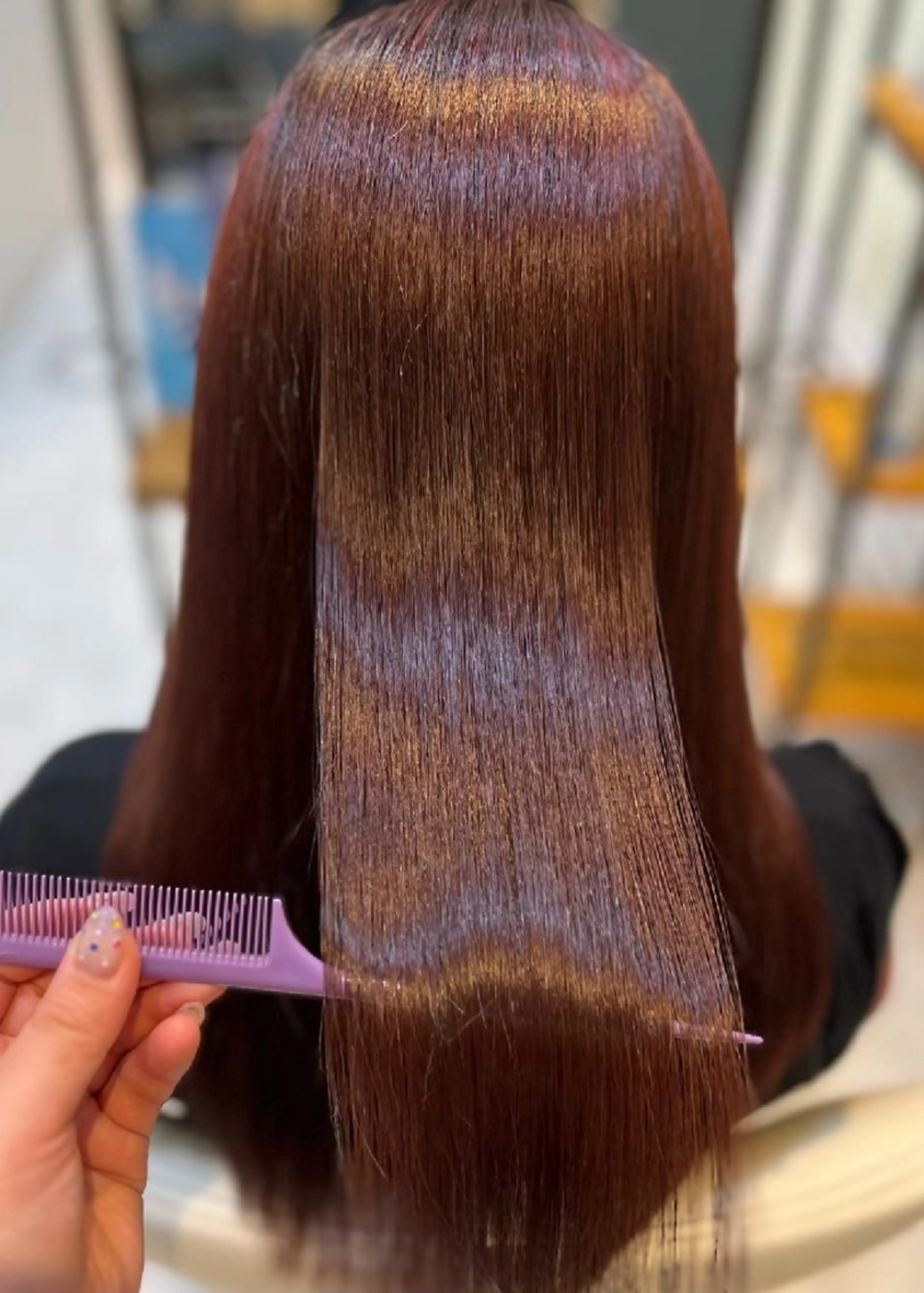 ロング カラー けい もえこのヘアスタイル