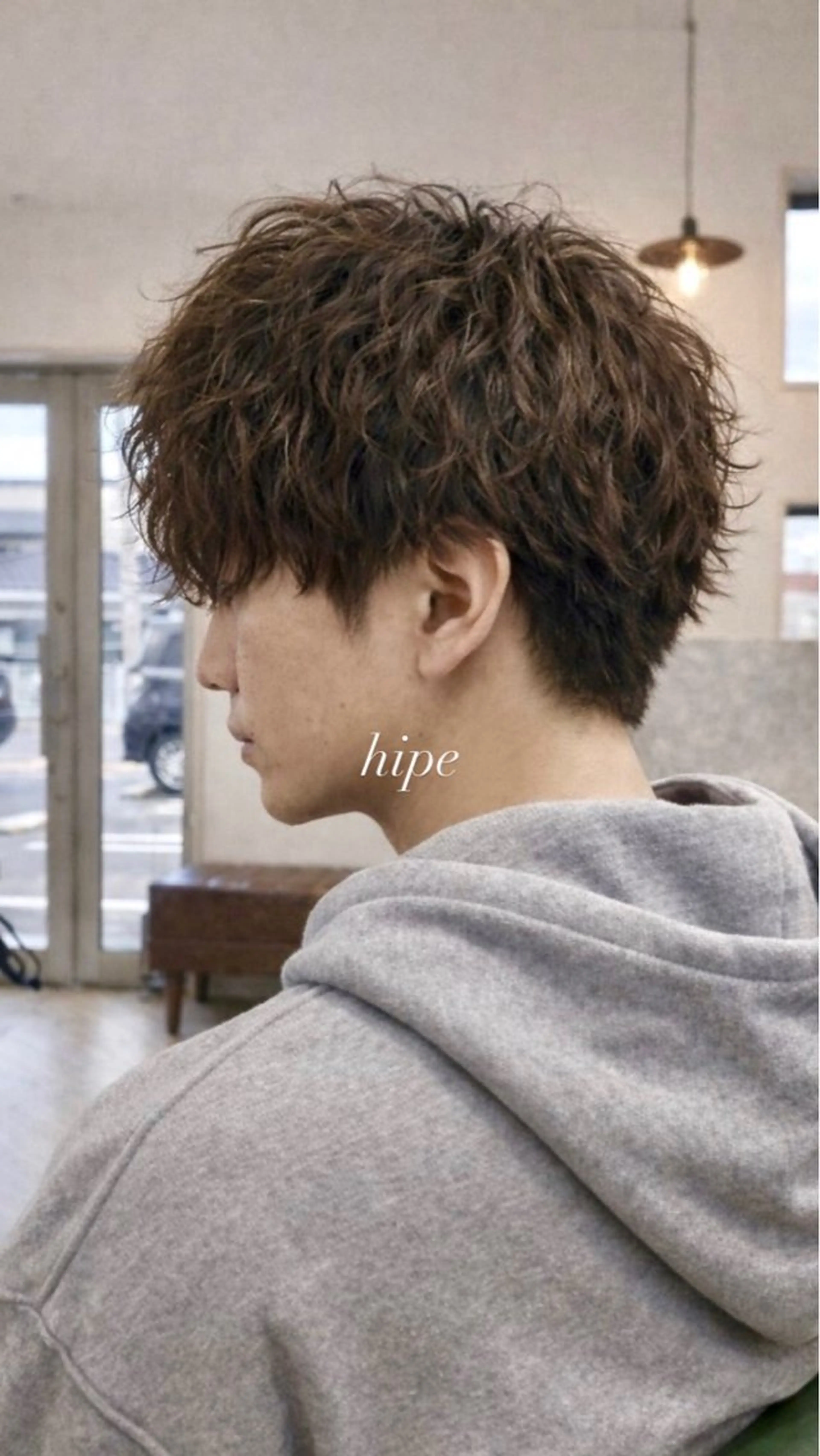 パーマ メンズ カット ヘアカラー パーマ hipe Ryudaiのヘアスタイル
