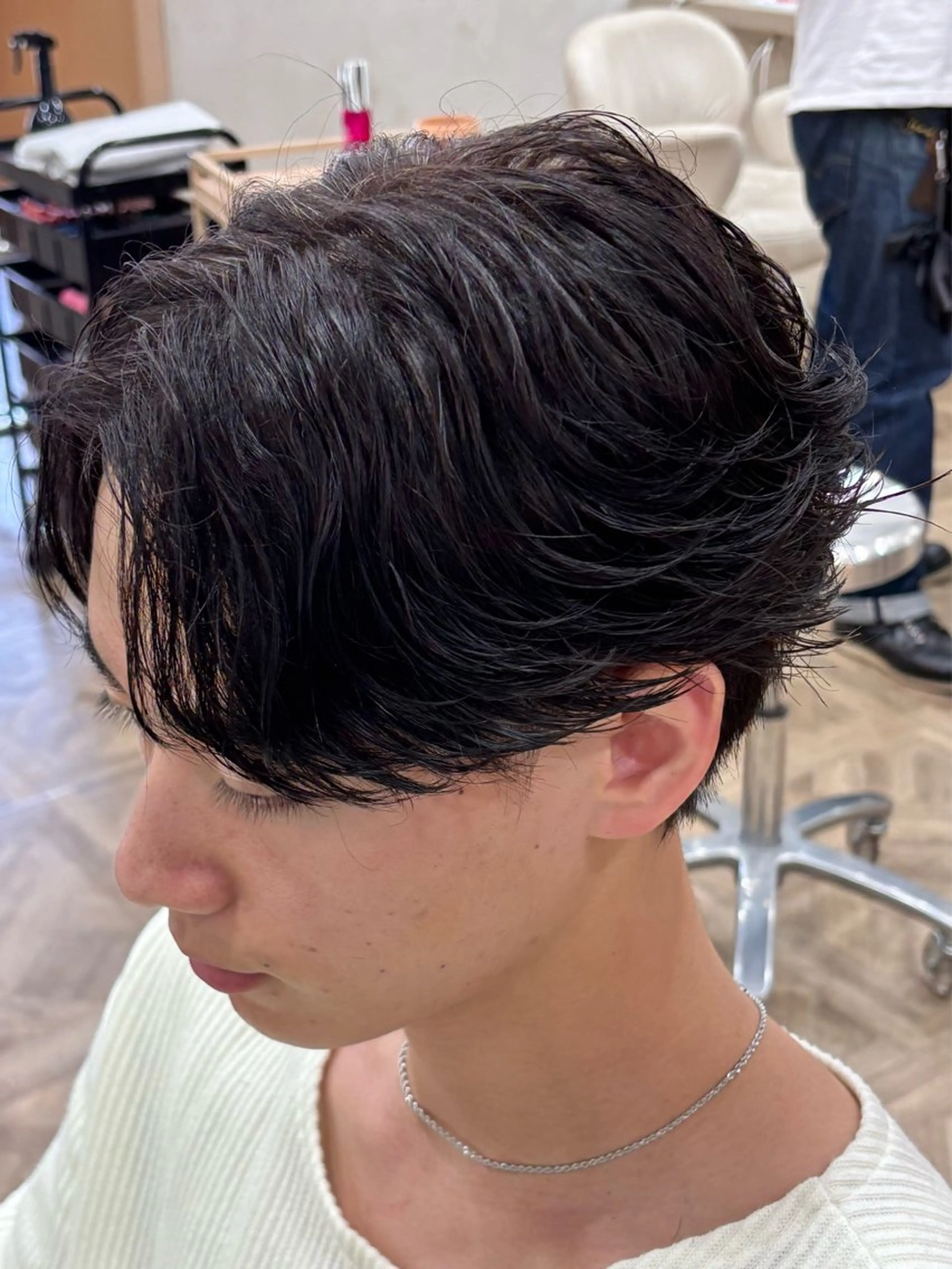 ショート パーマ メンズ メンズパーマ ニュアンスパーマ カット パーマ トリートメント パーマ職人DAIKI ツイスパ/波巻きのヘアスタイル